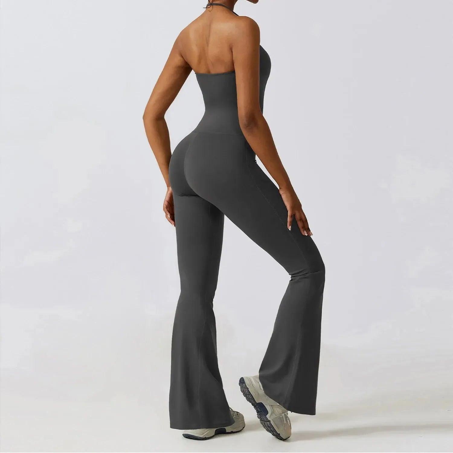 Women's Bell Bottoms Gym Set - One Piece Yoga Suit & Flare Leggings | Stretchy Workout Romper & Bodysuit for Yoga, Pilates & Dance | Perfect for Fitness, Gym & Lounge Wear