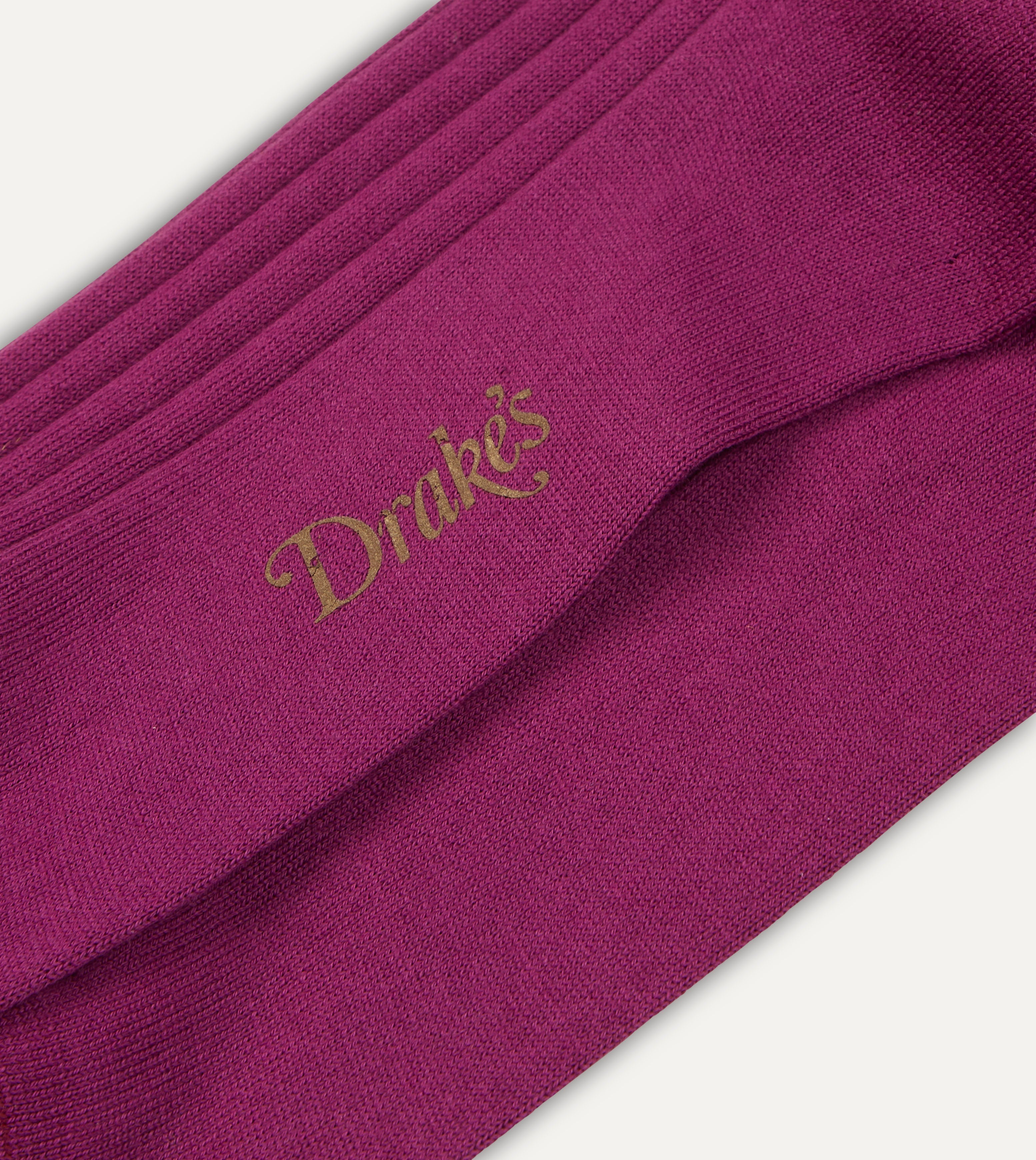 Fuchsia Cotton Over the Calf Socks for Women - Soft & Comfortable Knee-High Socks - Perfect for Work, Hiking & Everyday Wear