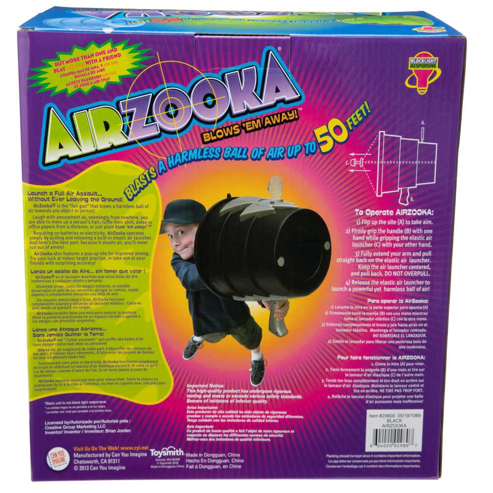 Airzooka Air Shooter Toy - Fun Blaster Gun for Kids & Adults - Indoor/Outdoor Play - Great for Parties, Pranks & Stress Relief