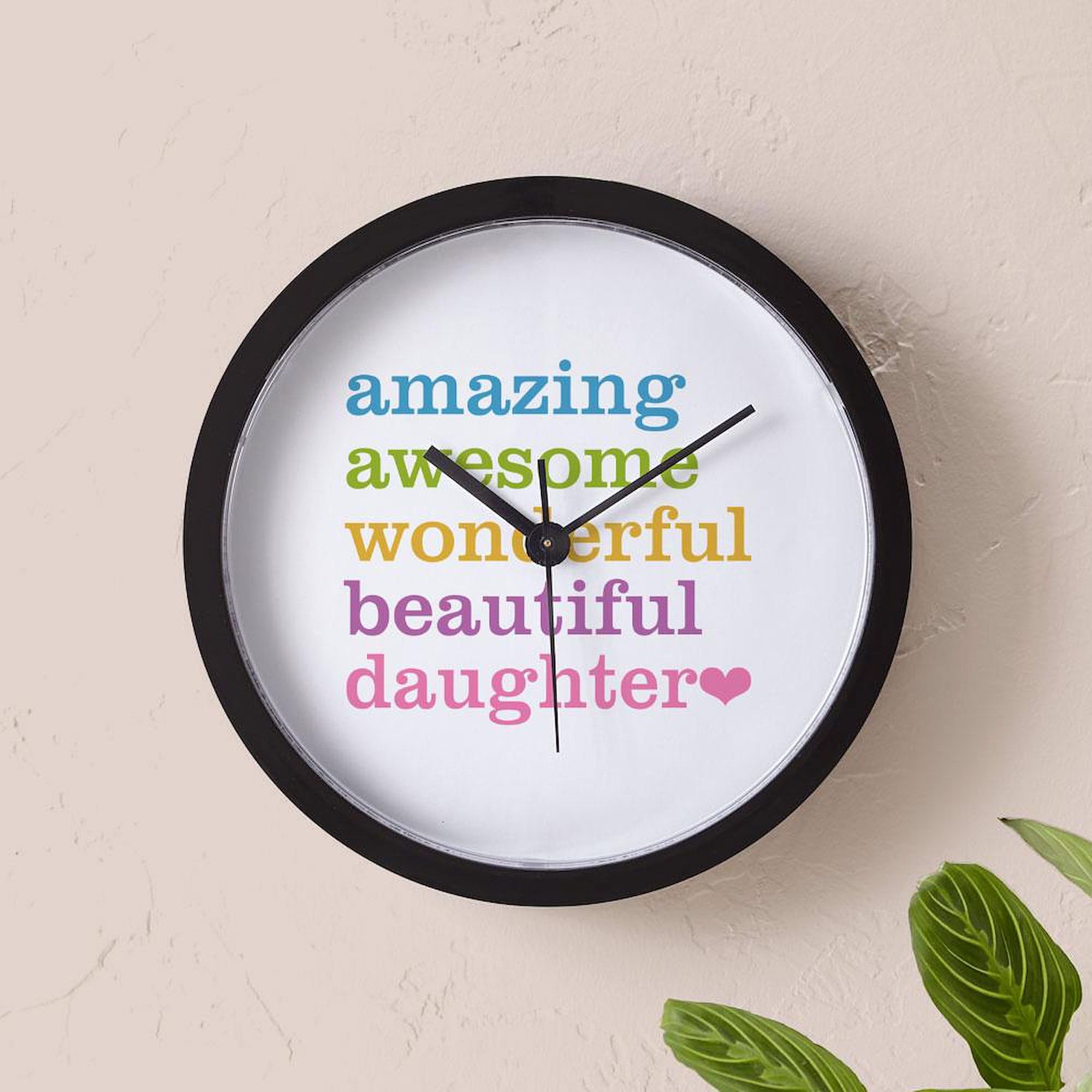 Amazing Daughter 10 Inch Wall Clock - Unique Gift for Home, Kitchen, Office Decor - Perfect for Living Room, Bedroom & Workspace