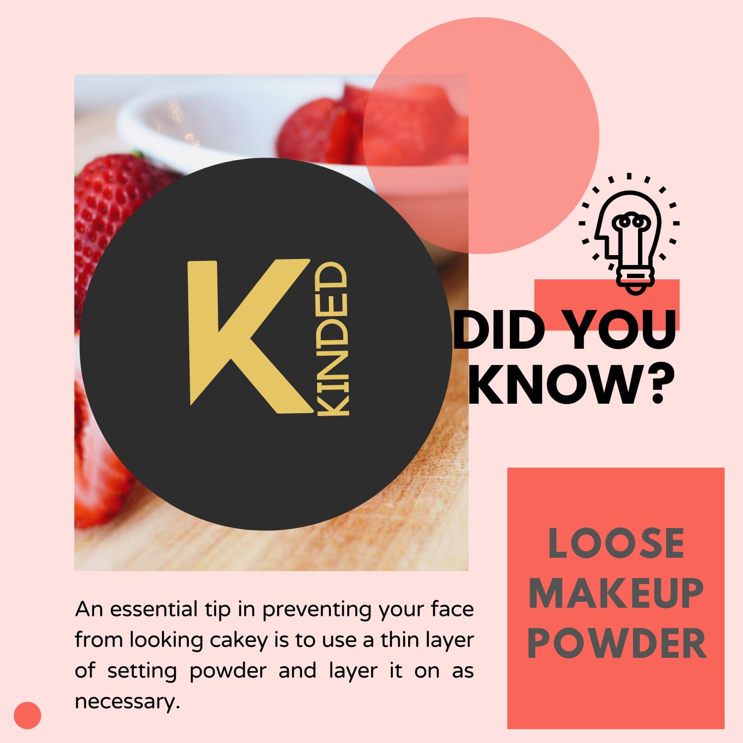 KINDED Translucent Loose Setting Powder - Ultra Fine Matte Finish for Oily & Dry Skin | HD Makeup, Long-Lasting Oil Control | 30g Matte Rose Pink | Perfect for Daily Wear, Photo Shoots & Special Occasions