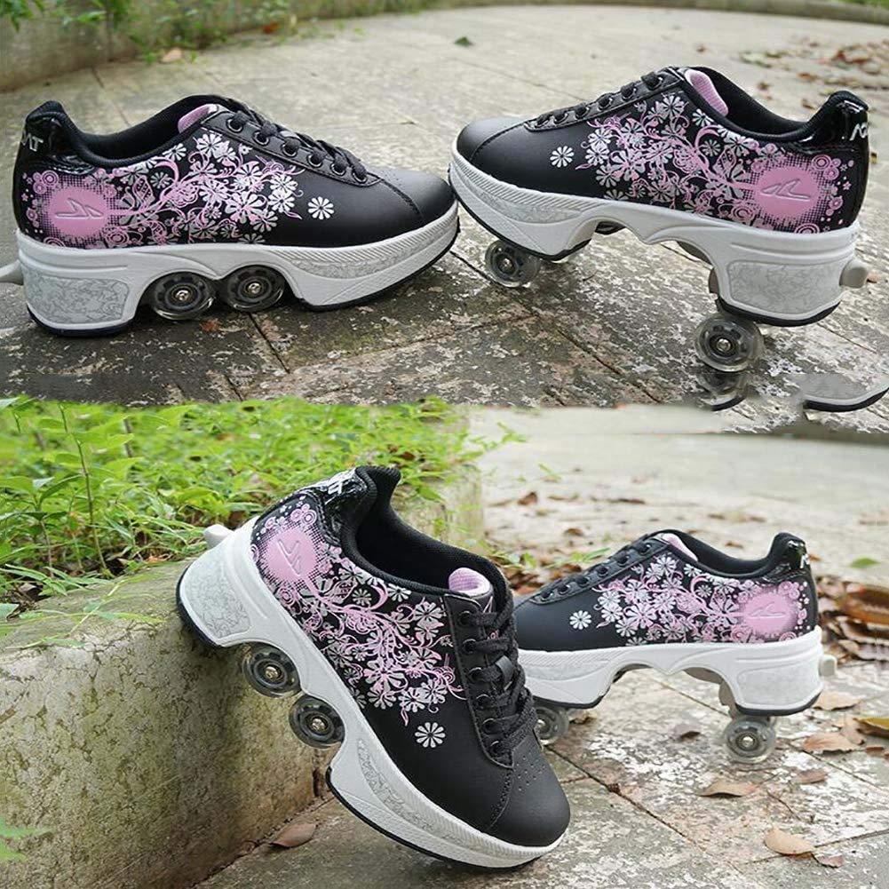 **Women's & Girls' Roller Skates - Adjustable Quad Wheels for Indoor & Outdoor Skating - Perfect for Parkour, Fitness & Fun (Boys & Adults Also Available)**    *(Use Cases: Great for recreational skating, parkour training, outdoor fitness, and family fun activities!)*