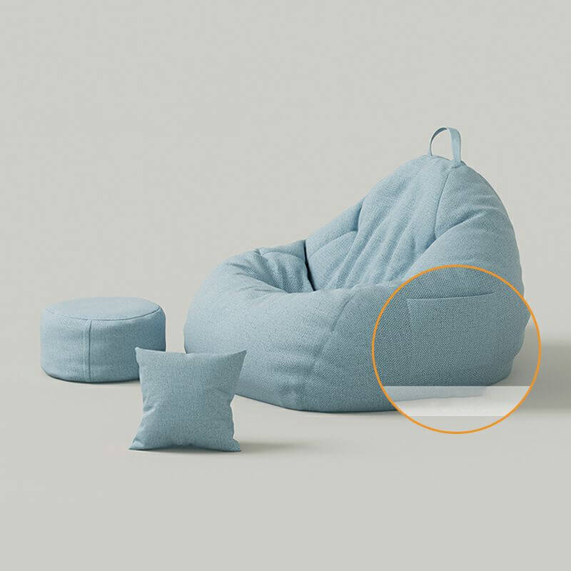 Portable Armless Bean Bag Chair for Adults - Lightweight, Foldable with Storage Bag - Perfect for Lounging, Gaming, and Small Spaces