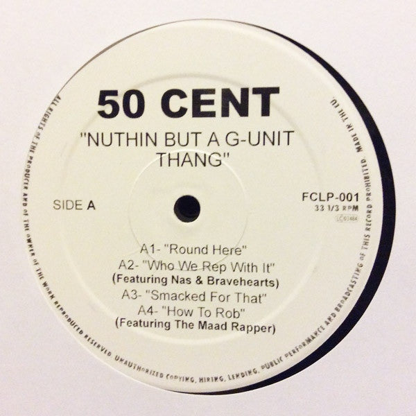 50 Cent - Nuthin But A G Unit Thang 3x12 PROMO FCLP 001 | Rare Vinyl Record | Perfect for Hip-Hop Collectors & Music Enthusiasts