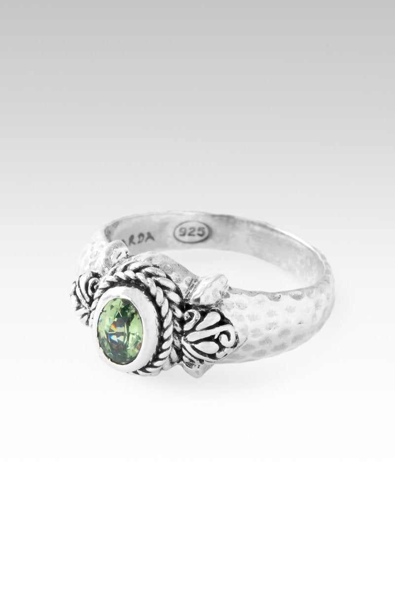 Persevere with Faith Ring™ - Genuine Namibian Demantoid Garnet Jewelry for Women, Spiritual & Inspirational Gift - Perfect for Daily Wear, Meditation & Special Occasions