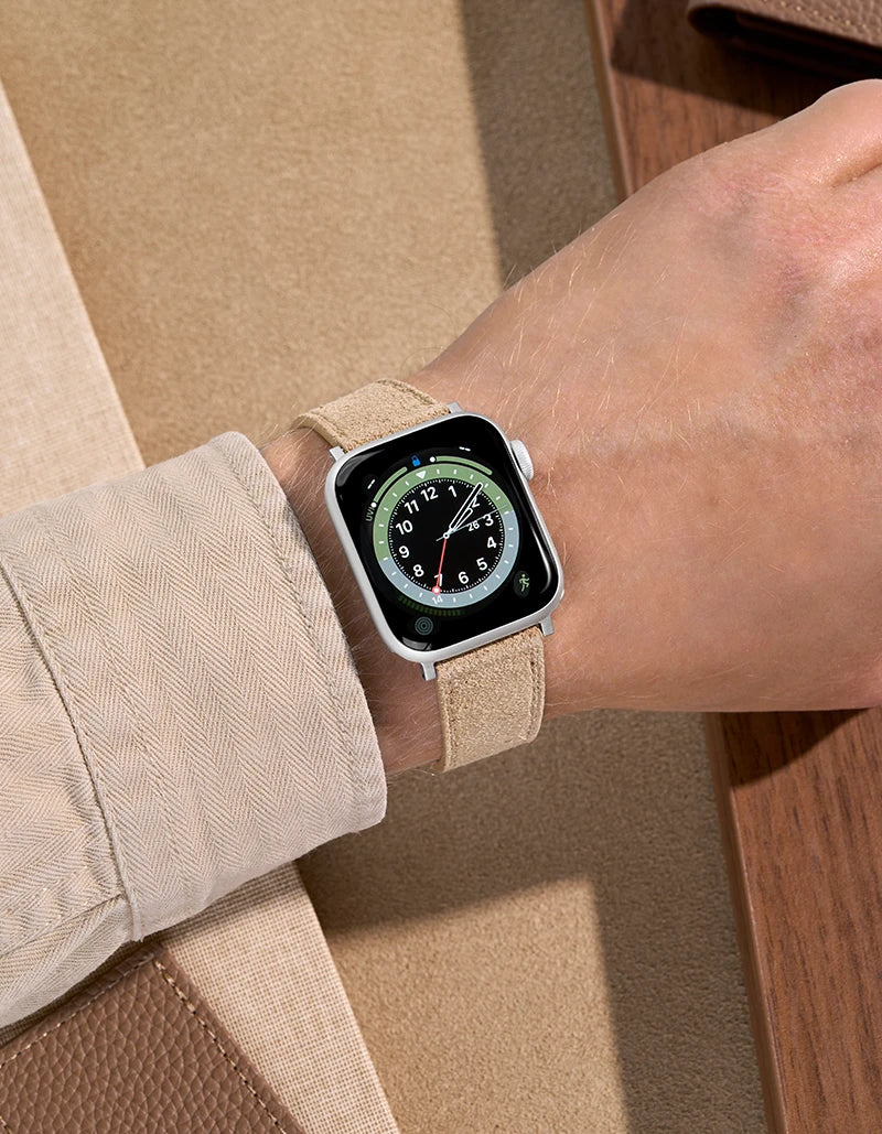 Premium Genuine Leather Apple Watch Band - Compatible with All Apple Watch Models - Stylish & Durable for Work, Gym & Everyday Wear