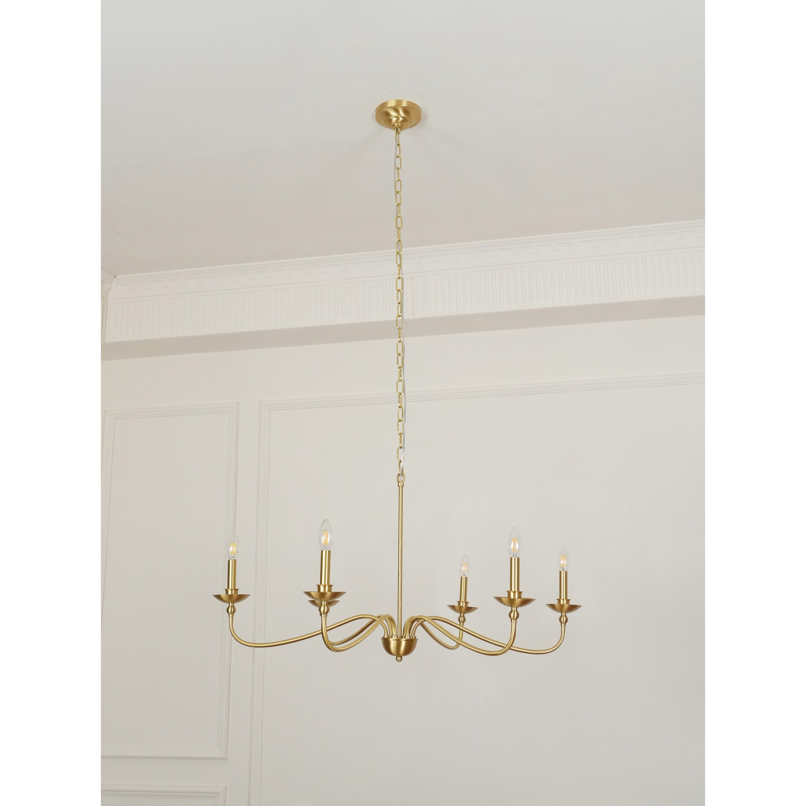 Elegant Eleanor Crystal Chandelier - Modern Ceiling Light Fixture for Dining Room, Bedroom & Living Room Decor