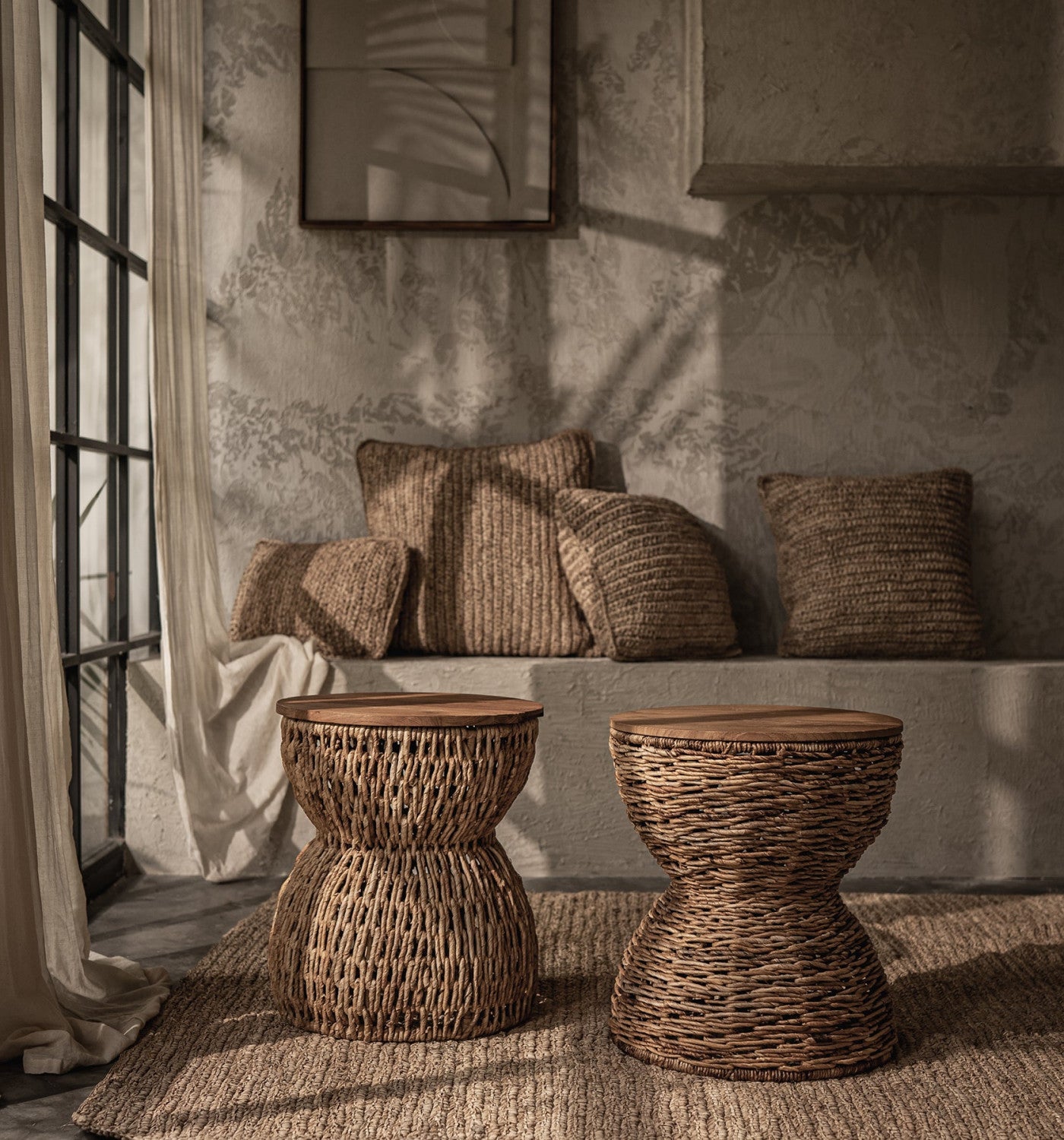 Bayan Rebana Side Table - Modern Wooden End Table for Living Room, Bedroom & Office - Stylish & Functional Home Decor