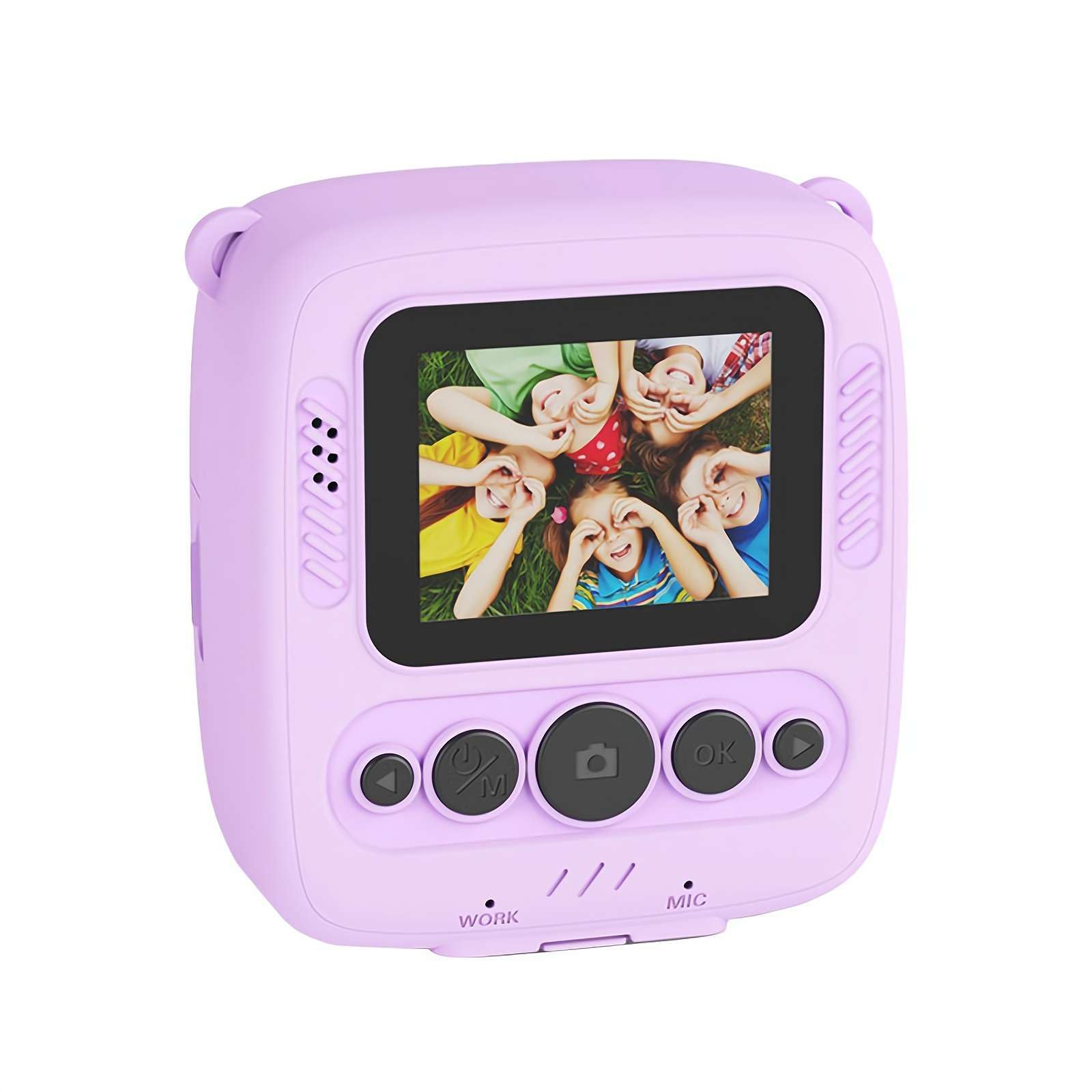 Instant Print Camera for Kids - Portable Digital Camera with Instant Photos, Fun Toddler Toy for Boys & Girls (Purple) - Perfect Birthday Gifts for Children - Capture Travel, Family Moments & School Events - Great for Parties, Vacations & Everyday Adventures