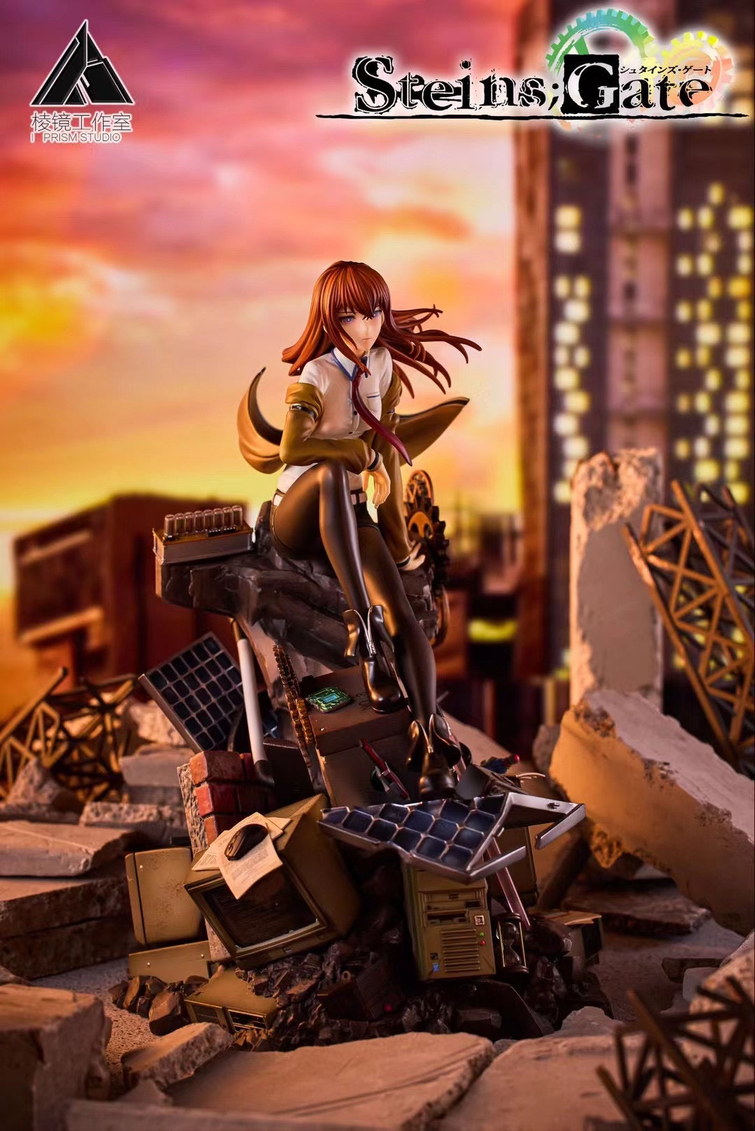 Prism Studio Steins Gate Makise Kurisu Figure | Official Anime Collectible for Fans | Perfect for Display in Home, Office, or Gaming Room