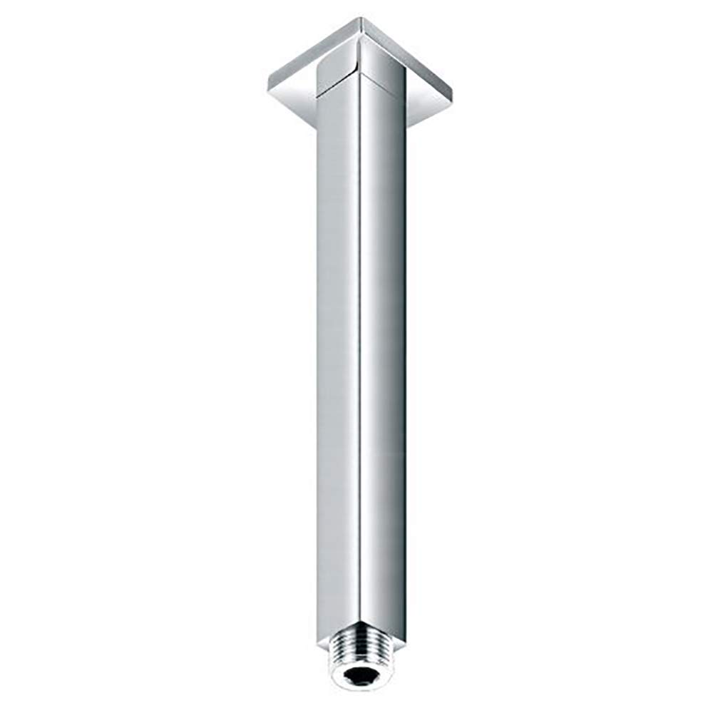16 Inch Square Rainfall LED Shower Head - Stainless Steel Ceiling Mount with Shower Arm | Modern Bathroom Upgrade for Spa-Like Experience