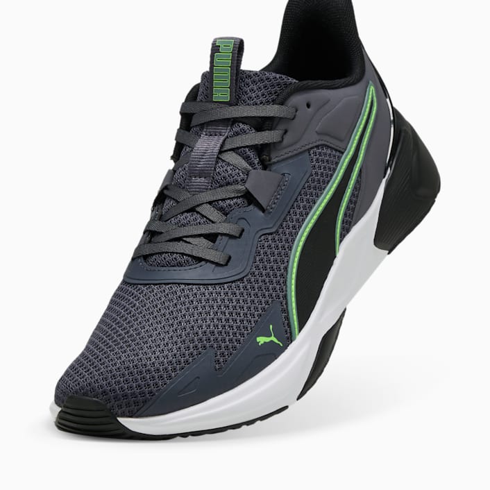 PUMA Men's Disperse XT 4 Grey/Green Training Shoes - Lightweight Running & Gym Workout Sneakers for Men - Perfect for Jogging, Cross Training & Fitness Activities