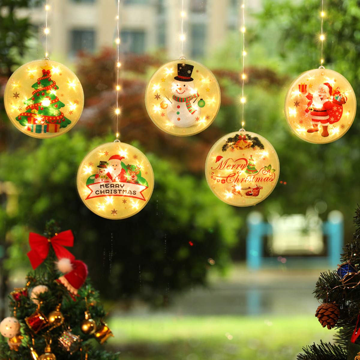 Fesjoy 4.9ft Christmas LED String Lights - Waterproof Warm White Fairy Lights with Remote Control & Battery Box for Indoor/Outdoor Decor - Perfect for Bedroom, Window, Shop, Party, Wedding & Holiday Decoration