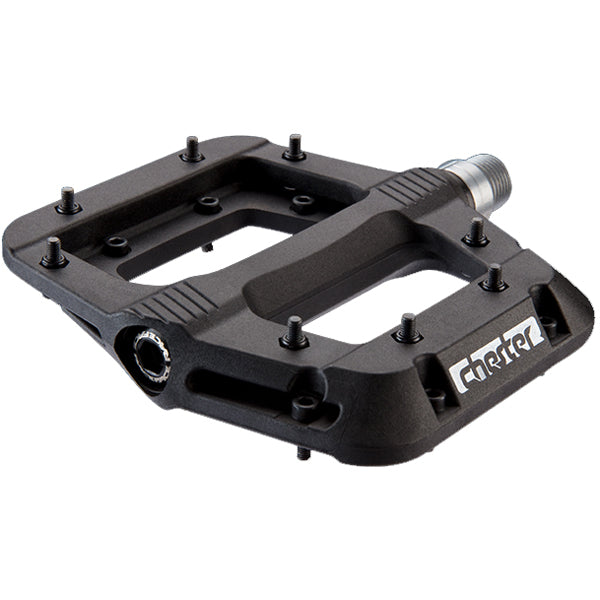 Chester 9/16 Black Platform Bike Pedals - Durable MTB Pedals for Mountain Biking & BMX Riding