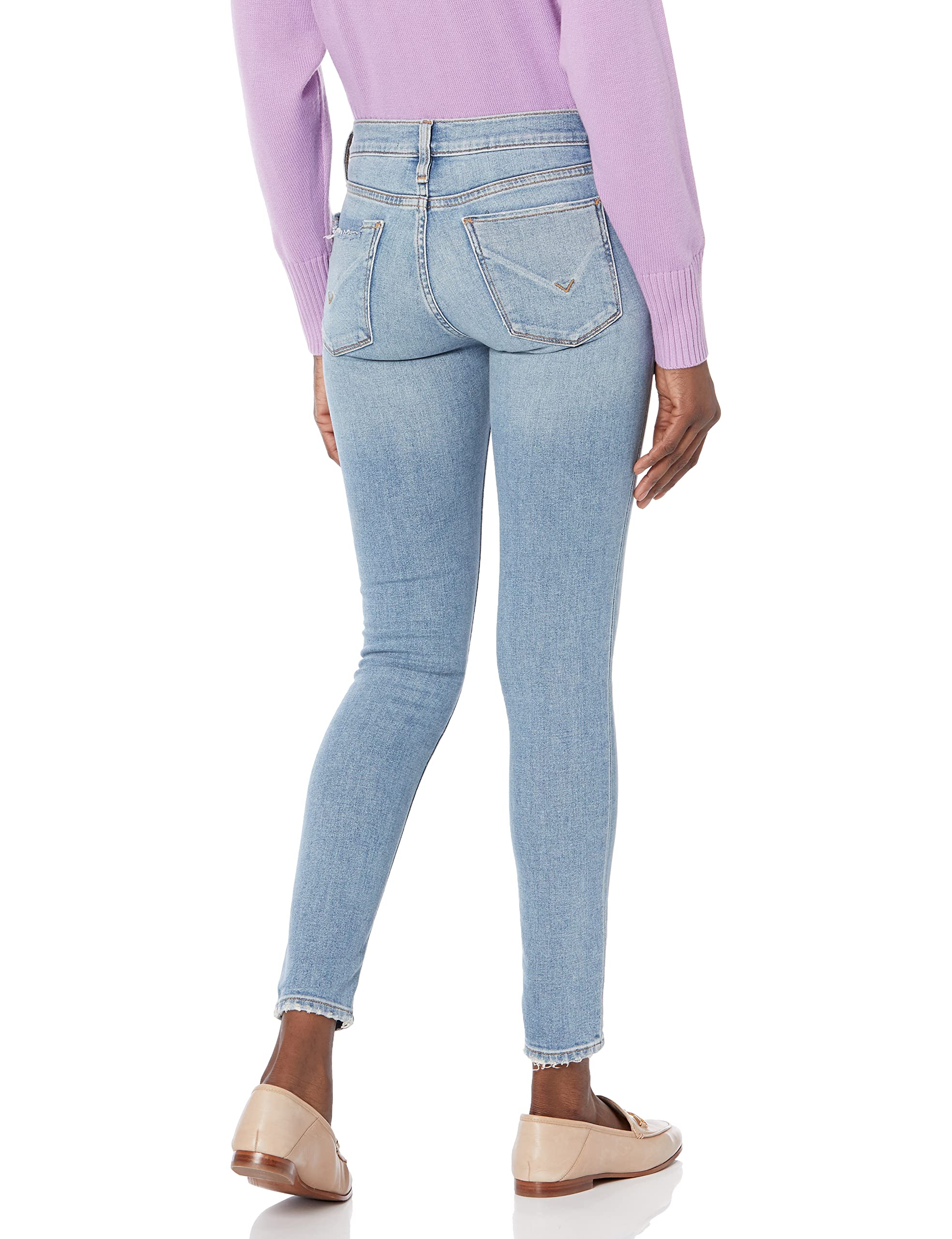 HUDSON Women's Krisra Low Rise Super Skinny Ankle Jeans - Stretchy Denim Pants for Casual Wear & Night Out