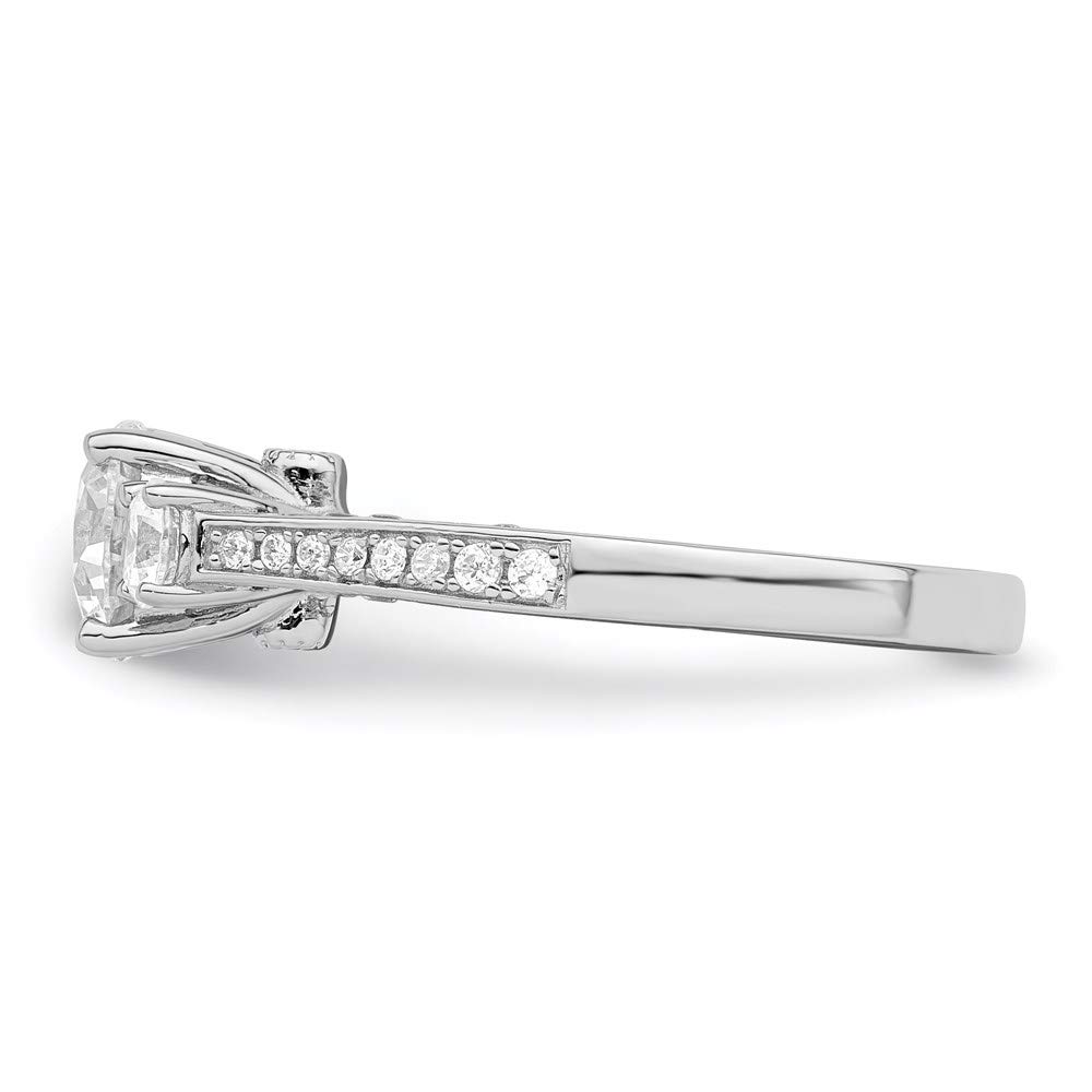 925 Sterling Silver Cubic Zirconia Brilliant Embers Ring - Elegant Women's Fine Jewelry Gift for Anniversary, Birthday & Valentine's Day | Durable & Hypoallergenic for Daily Wear