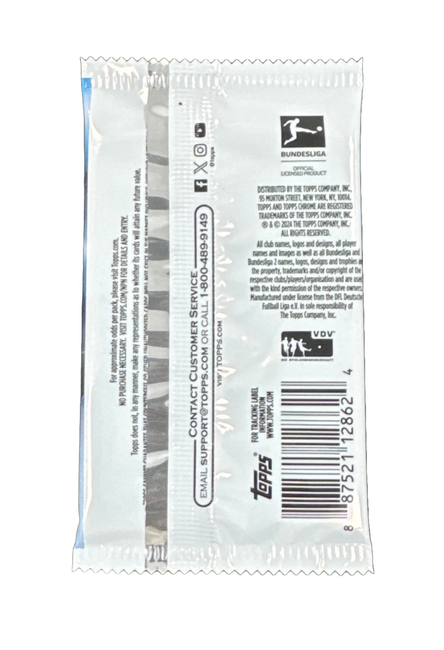 Topps Bundesliga Chrome Sapphire 2023/24 Single Pack - Premium Soccer Trading Cards for Collectors - Perfect for Sports Memorabilia Collections and Gifts