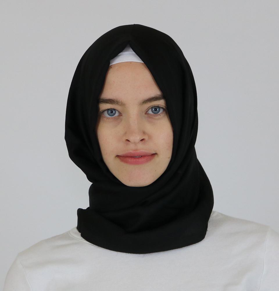 Aker Ince Premium Muslim Hijab Shawl Scarf #311 Black - Modest Fashion for Women, Prayer, Daily Wear & Special Occasions