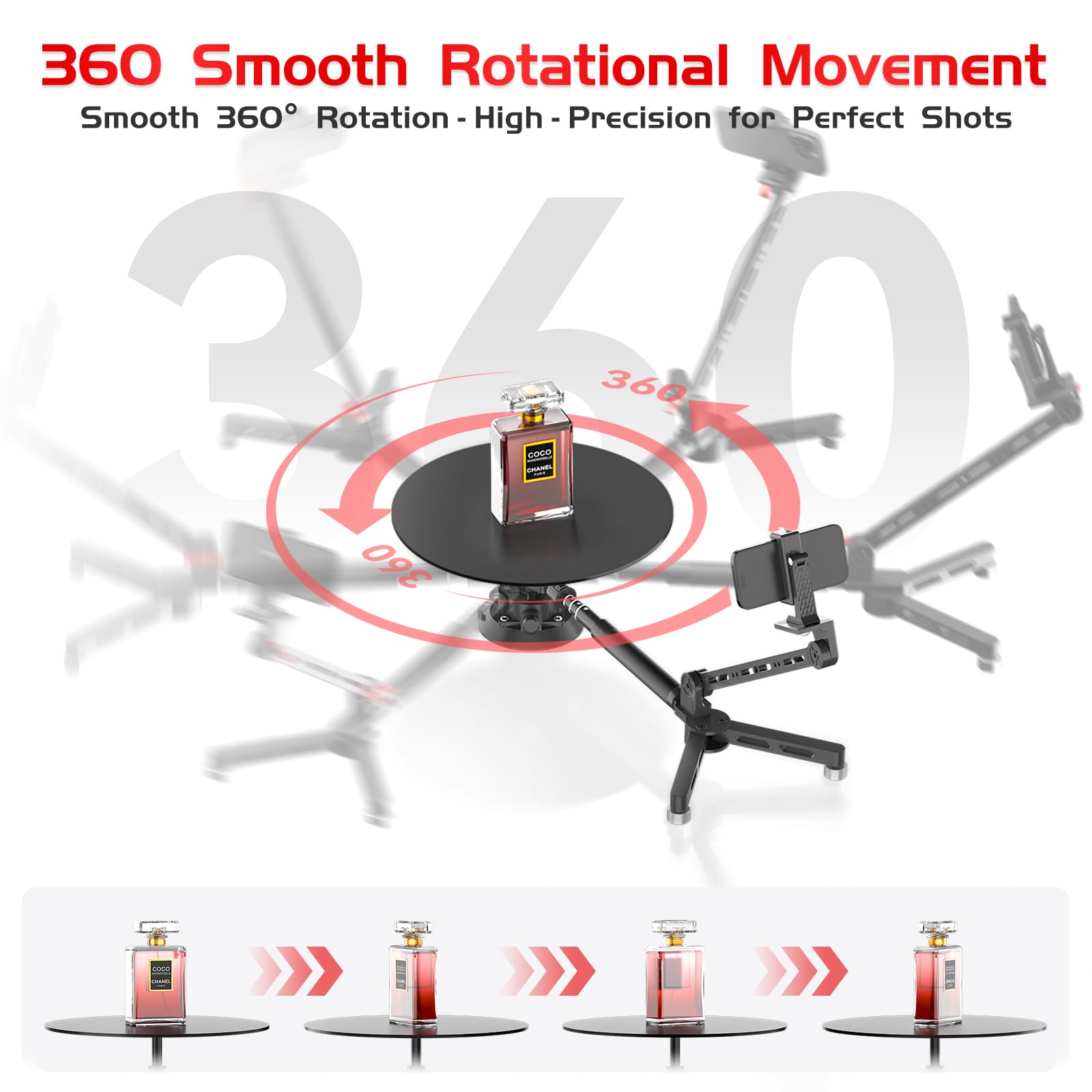360 Degree Rotating Camera Turntable with 43.3