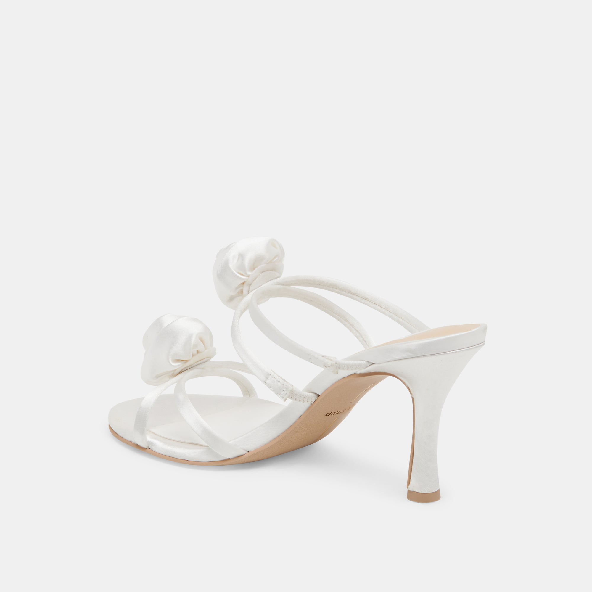 LINZY Women's True White Satin Heels - Elegant High Heel Pumps for Weddings, Parties & Special Occasions