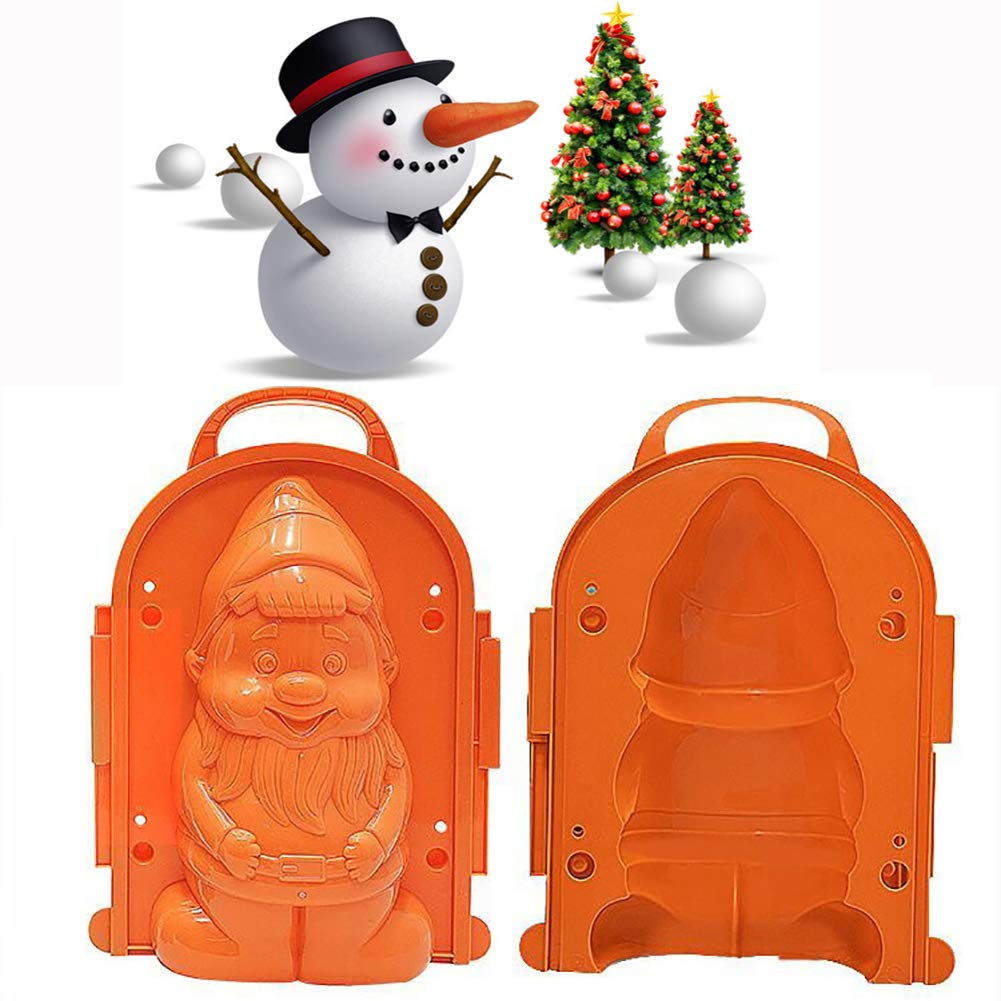 Snowball Maker Mold Kit - Winter Snow Mold for Kids with Cat, Bear, Penguin & Santa Claus Designs | Fun Outdoor Snow Play Toy for Family Winter Activities
