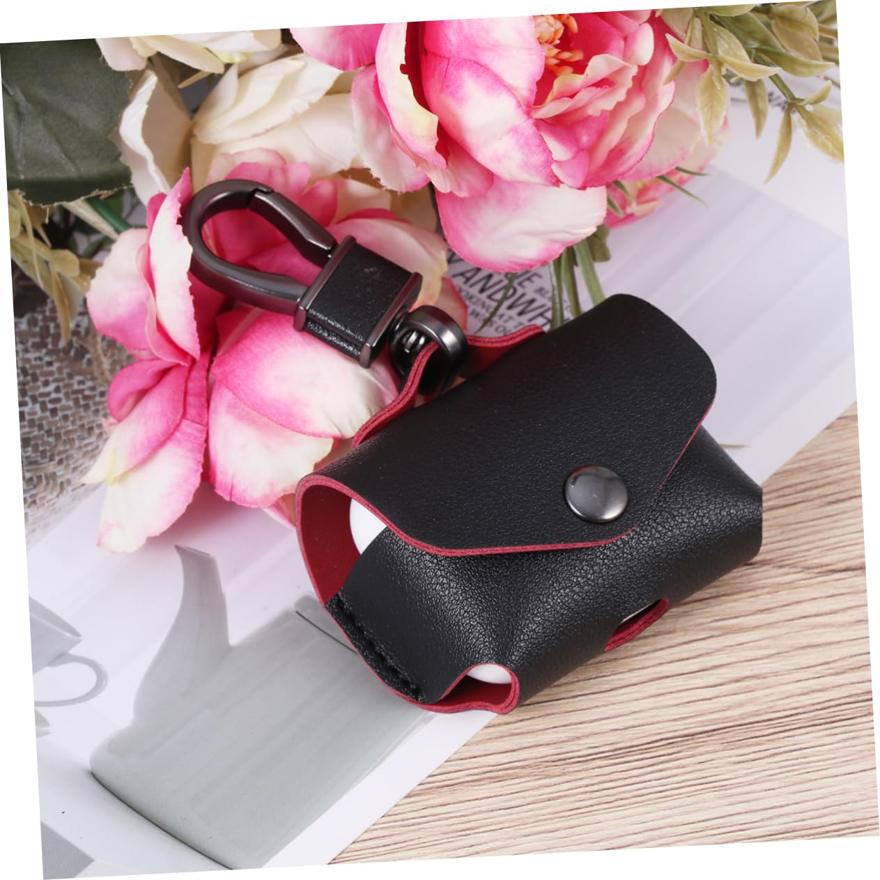 OSALADI 3-Pack Leather Earphone Case Cover with Keychain - Stylish Headset Protector & Anti-Loss Design for AirPods, Wireless Earbuds - Perfect for Travel, Gym, and Daily Commute