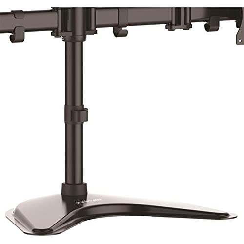 StarTech.com Adjustable Quad Monitor Stand - Articulating Steel Arm for 13” to 27” Screens - VESA Compatible 4 Monitor Mount - Black (ARMBARQUAD) - Perfect for Home Office, Gaming Setup & Multi-Tasking Workspaces