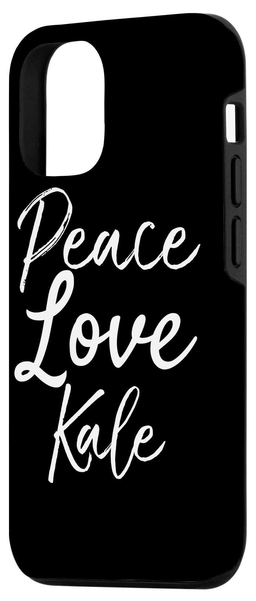 iPhone 12/12 Pro Vegan Phone Case with Inspirational Quote - Eco-Friendly Cute Kale Design for Women, Perfect Gift for Peace & Love Lovers - Ideal for Daily Use, Work, and Travel