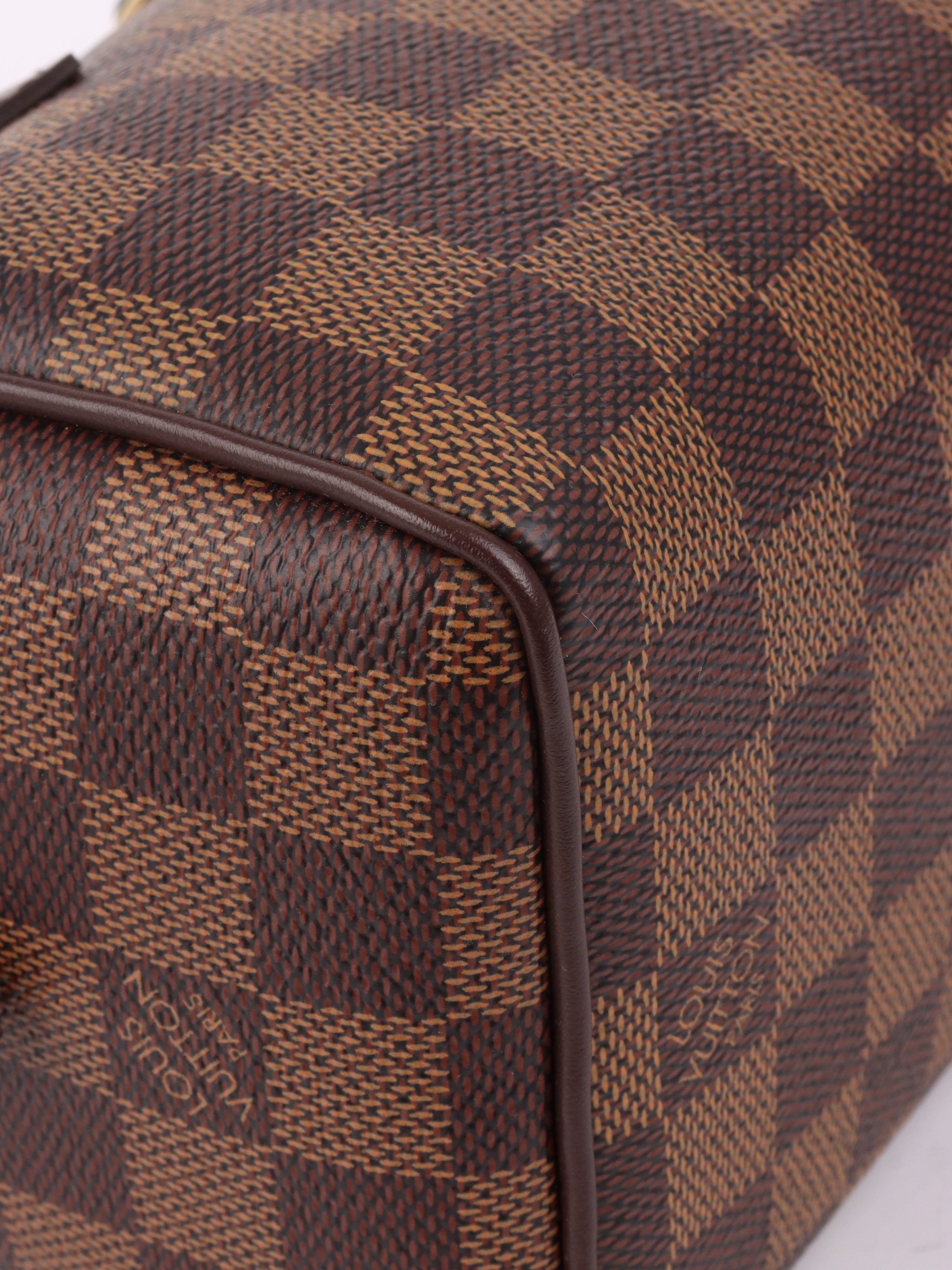 Louis Vuitton Damier Ebene Speedy 20 Bandouliere Crossbody Bag - Luxury Designer Handbag for Women, Perfect for Work, Travel & Everyday Use