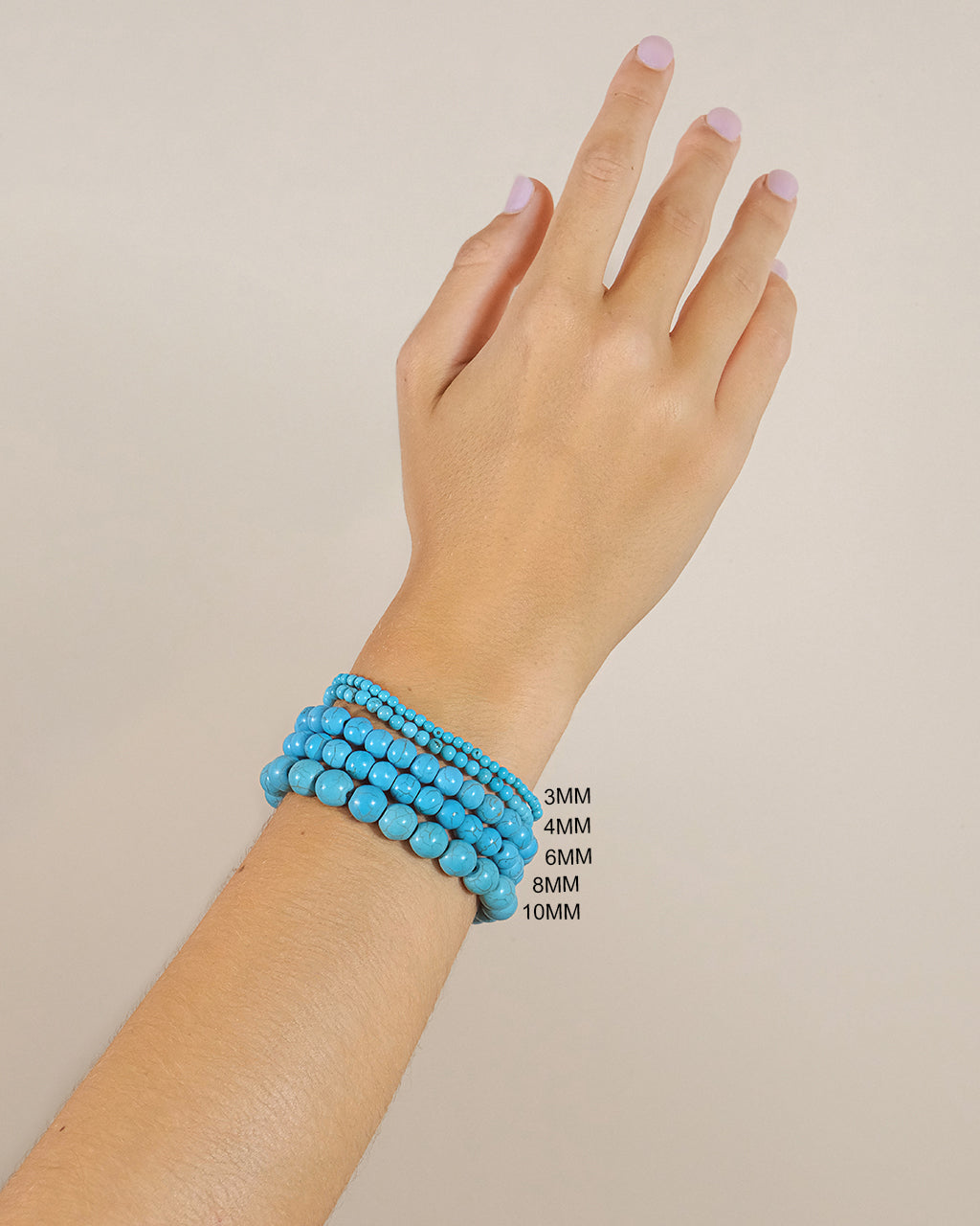 Light Turquoise Beaded Stretch Bracelet for Women - Adjustable Bohemian Style Handmade Jewelry - Perfect for Casual Wear, Beach Vacation & Gift Giving