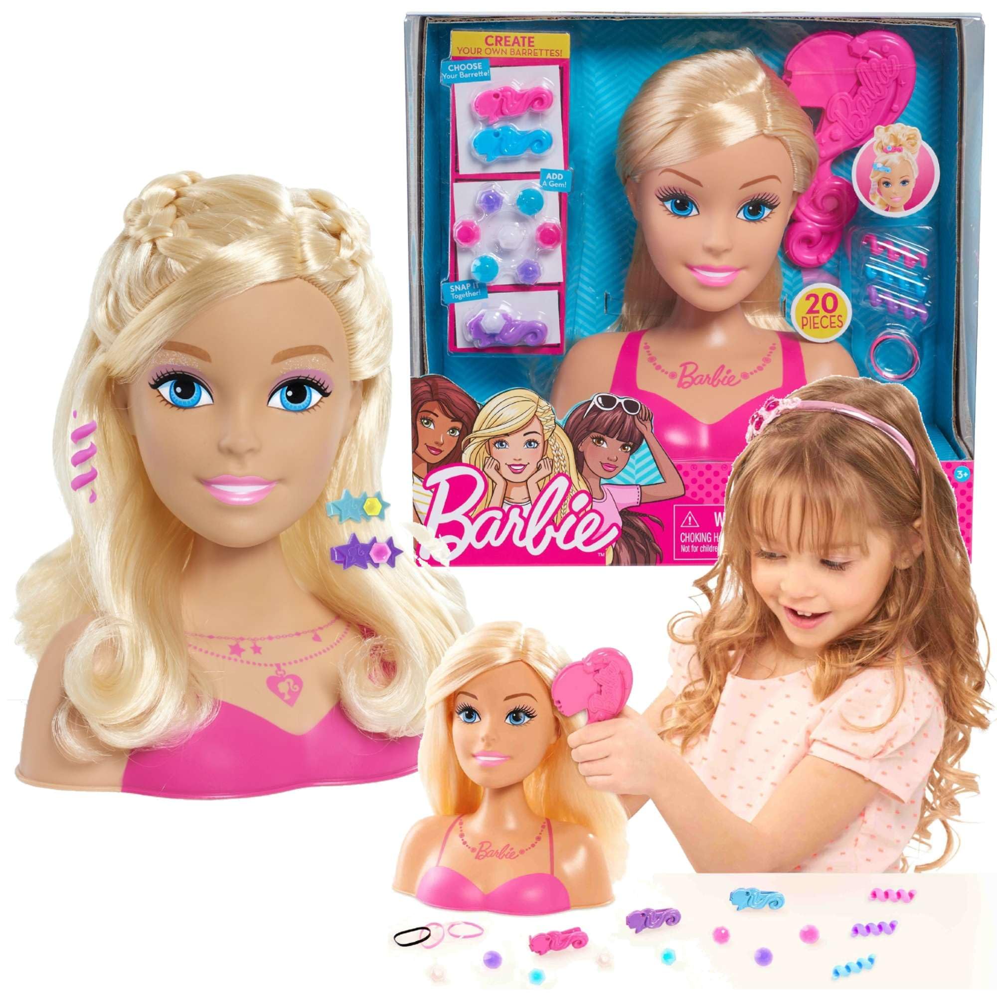 Barbie Small Styling Head - Blonde Hair Doll for Kids | Perfect for Hairstyling Practice & Pretend Play | Great Gift for Birthday & Christmas