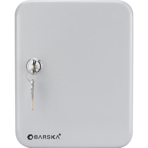 Barska CB12482 20-Key Portable Lock Box with Key Storage - Secure Storage for Home, Office, Gym & Travel (Grey)