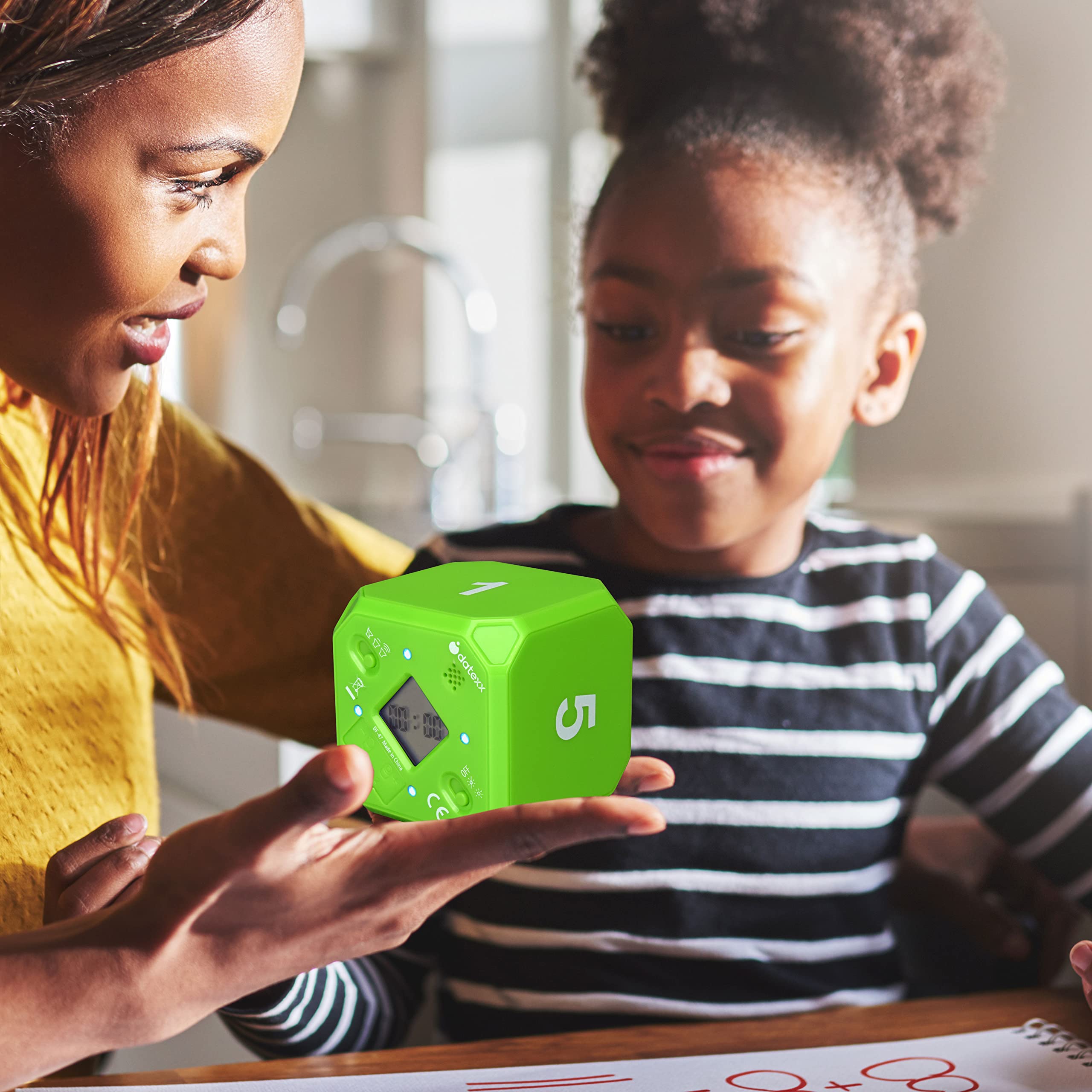 TimeCube Plus Preset Timer with Silent LED Alarm - 1,5,10,15 Minute Countdown Clock for Classroom, Office, Kitchen & Homeschool | Green Digital Timer for Kids & Adults | Perfect for Cooking, Studying & Productivity Tasks