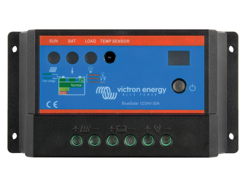 Victron Energy BlueSolar PWM Solar Charge Controller 12V/24V 30A - Perfect for Off-Grid Solar Systems, RVs, Boats, and Remote Power Applications