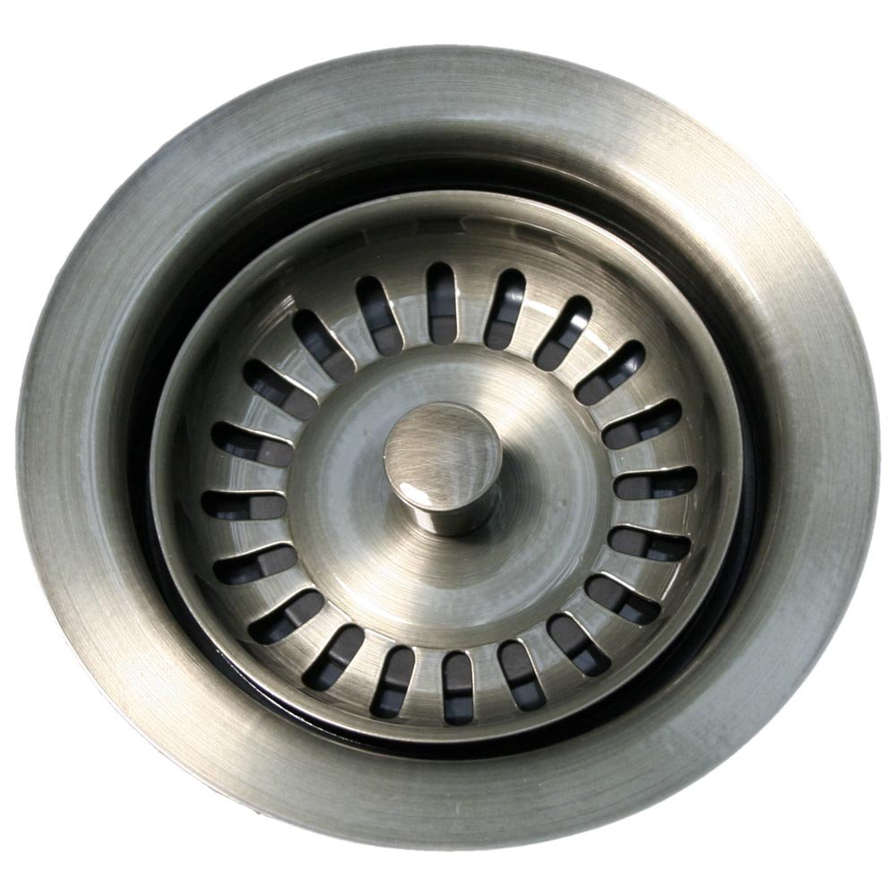 Stainless Steel Kitchen Sink Extended Disposer Trim & Basket Strainer for Deep Fireclay Sinks - Perfect for Food Waste Disposal & Drain Protection in Farmhouse & Commercial Kitchens