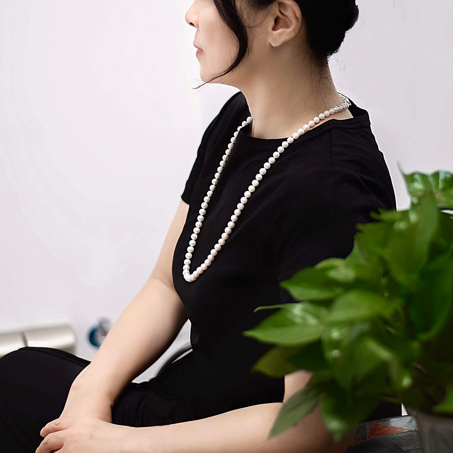 Cultured Freshwater Pearl Necklace - Ivory & White Pearls for Women | Wedding & Formal Jewelry