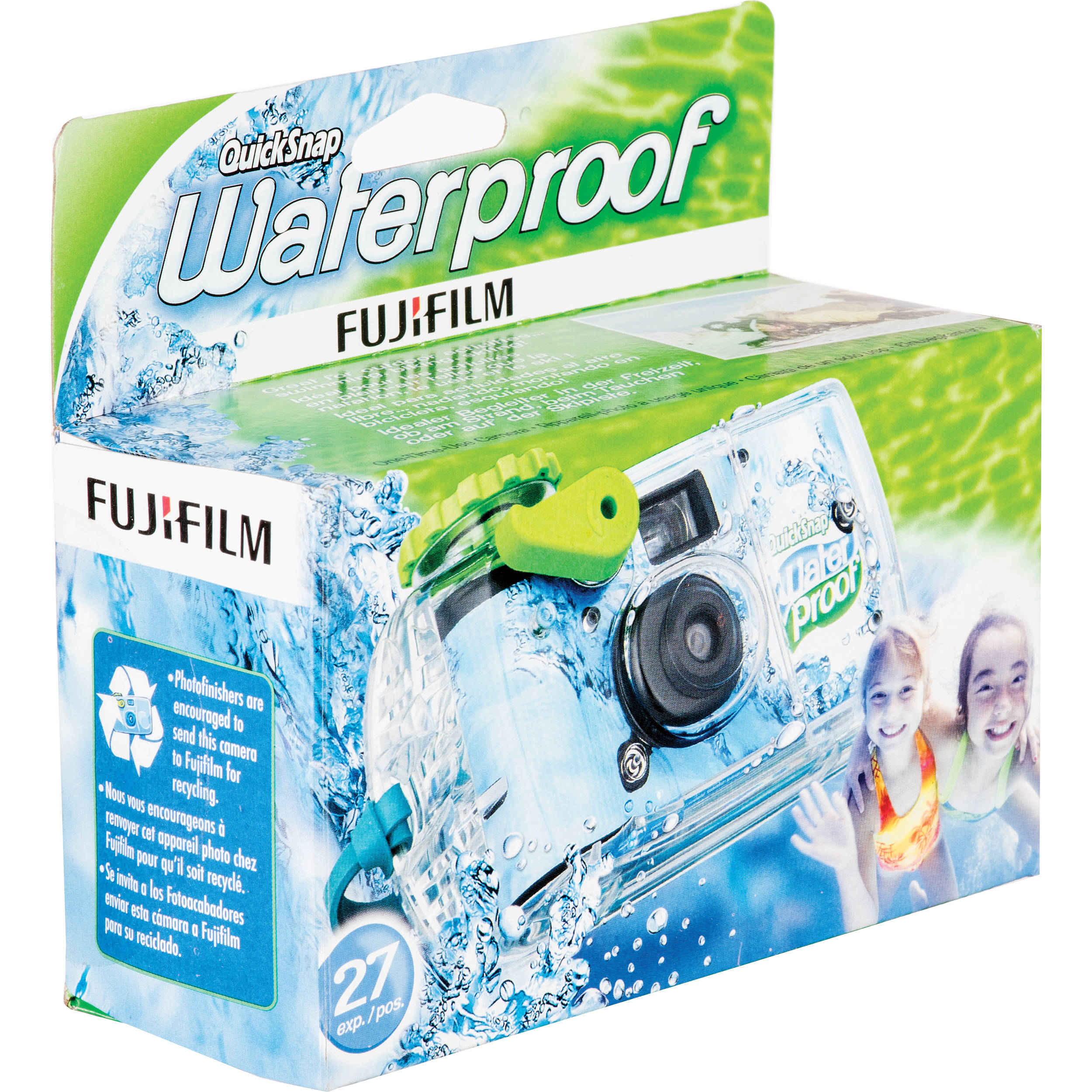Fujifilm Quicksnap 800 Waterproof 35mm Disposable Camera with 27 Exposures - Perfect for Beach, Pool, Underwater & Outdoor Adventures