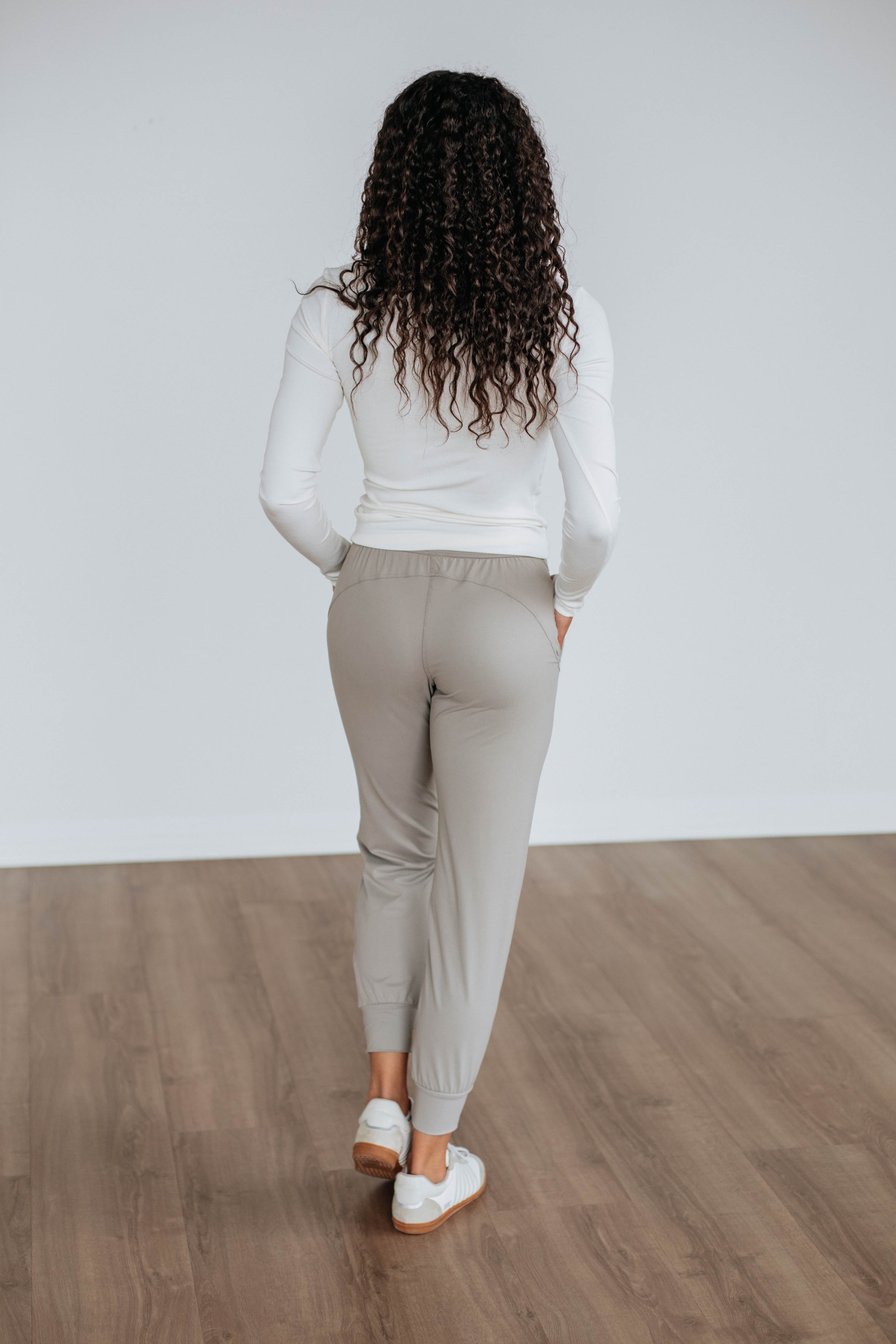 Cloud Nine Joggers for Women - Soft & Comfortable Stone Gray Lounge Pants - Perfect for Yoga, Running & Casual Wear