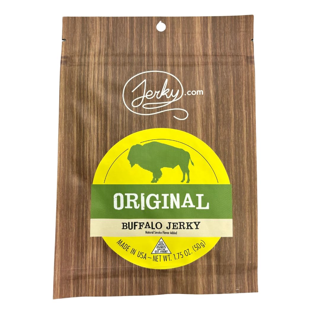 Premium Buffalo Jerky - All Natural Wild Game Meat Snack, High Protein, No Preservatives - Healthy On-the-Go Snack for Adults & Outdoor Enthusiasts - 1.75 oz Pack - Perfect for Hiking, Camping & Road Trips