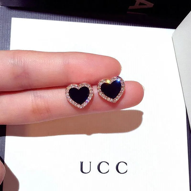 Elegant Heart-Shaped Stud Earrings for Women - Perfect for Valentine's Day, Anniversary & Romantic Date Night Gifts
