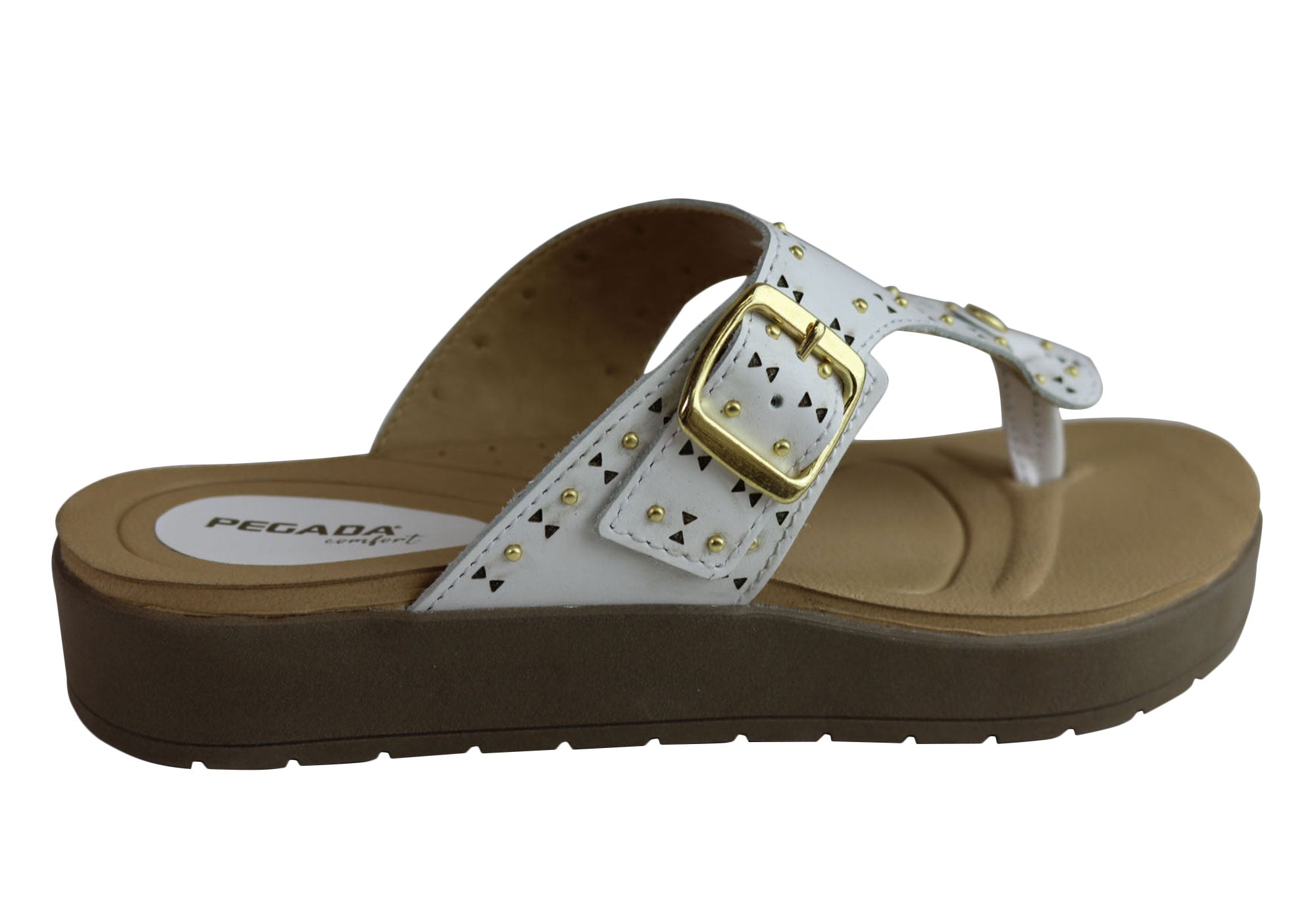 Jess Women's Cushioned Leather Sandals - Comfortable Flip Flops Made in Brazil - Perfect for Beach, Vacation & Summer Outfits