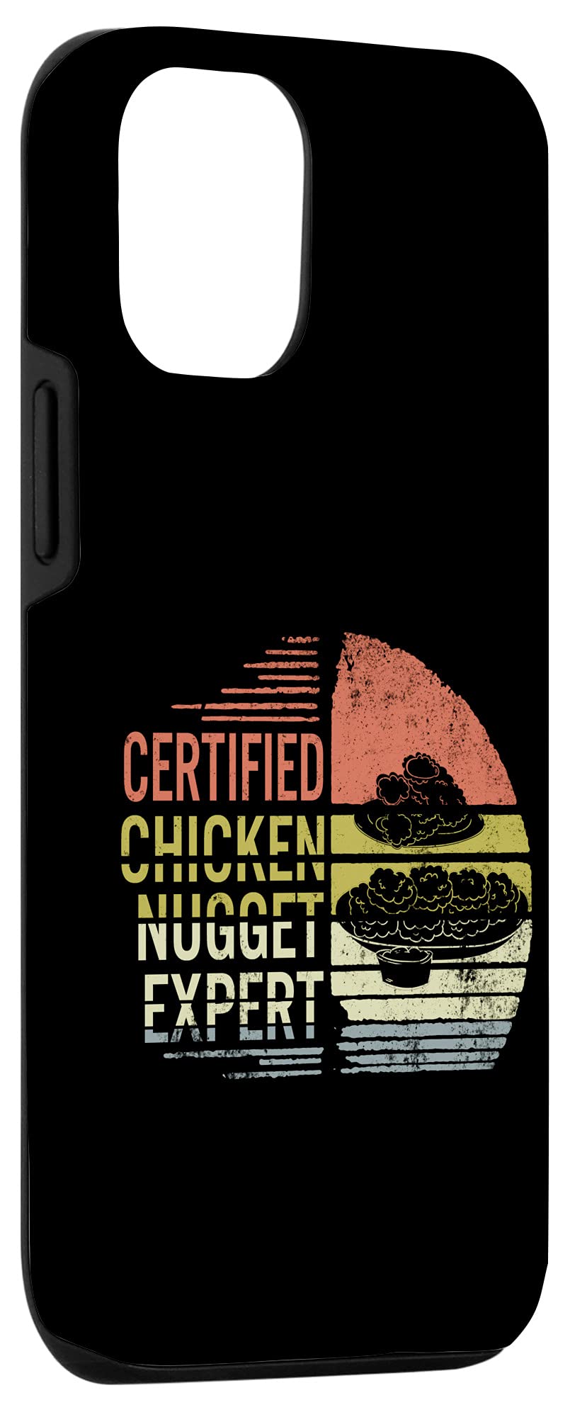 iPhone 12/12 Pro Case - Certified Chicken Nugget Expert & Fried Nuggets Lover - Funny Food Mom Phone Cover for Women - Perfect Gift for Fast Food Enthusiasts & iPhone Users