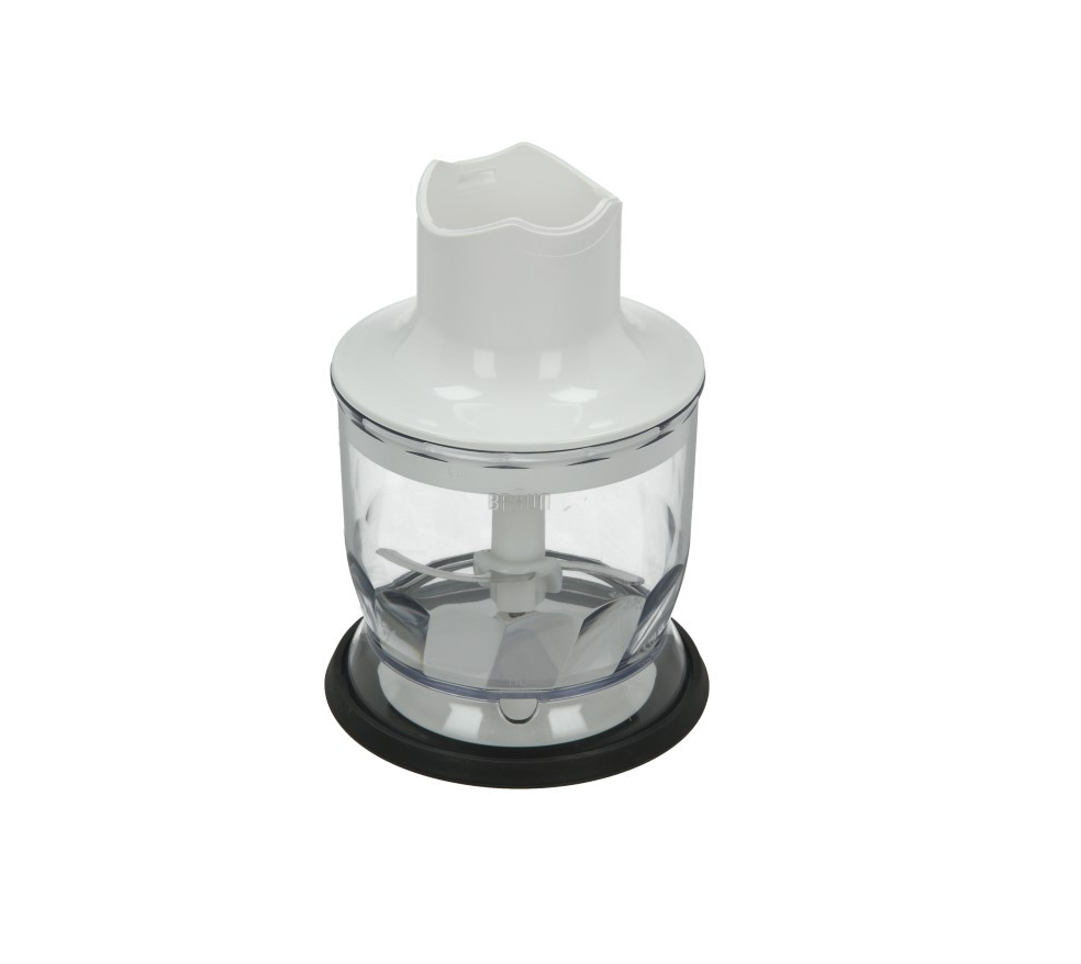 Braun MQ20WH Mini Chopper Attachment - Powerful Hand Blender Accessory for Chopping, Dicing & Food Prep - Perfect for Nuts, Herbs, Vegetables & Baby Food