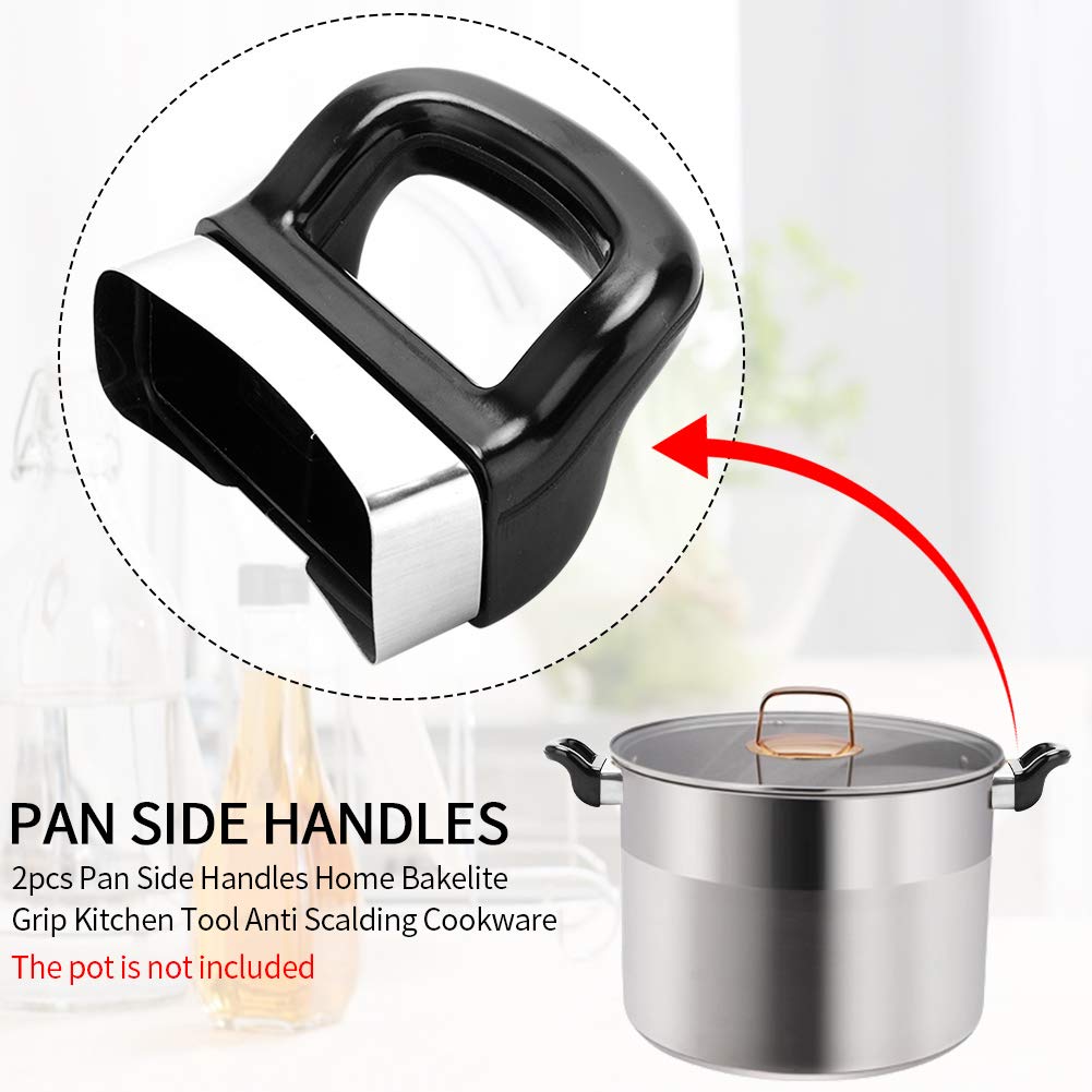 2-Pack Metal Pot Handle Replacement - Anti-Scalding Pressure Cooker Handles for Steamer, Sauce Pot & Cookware | Durable & Heat-Resistant Kitchen Accessories for Safe Cooking & Serving