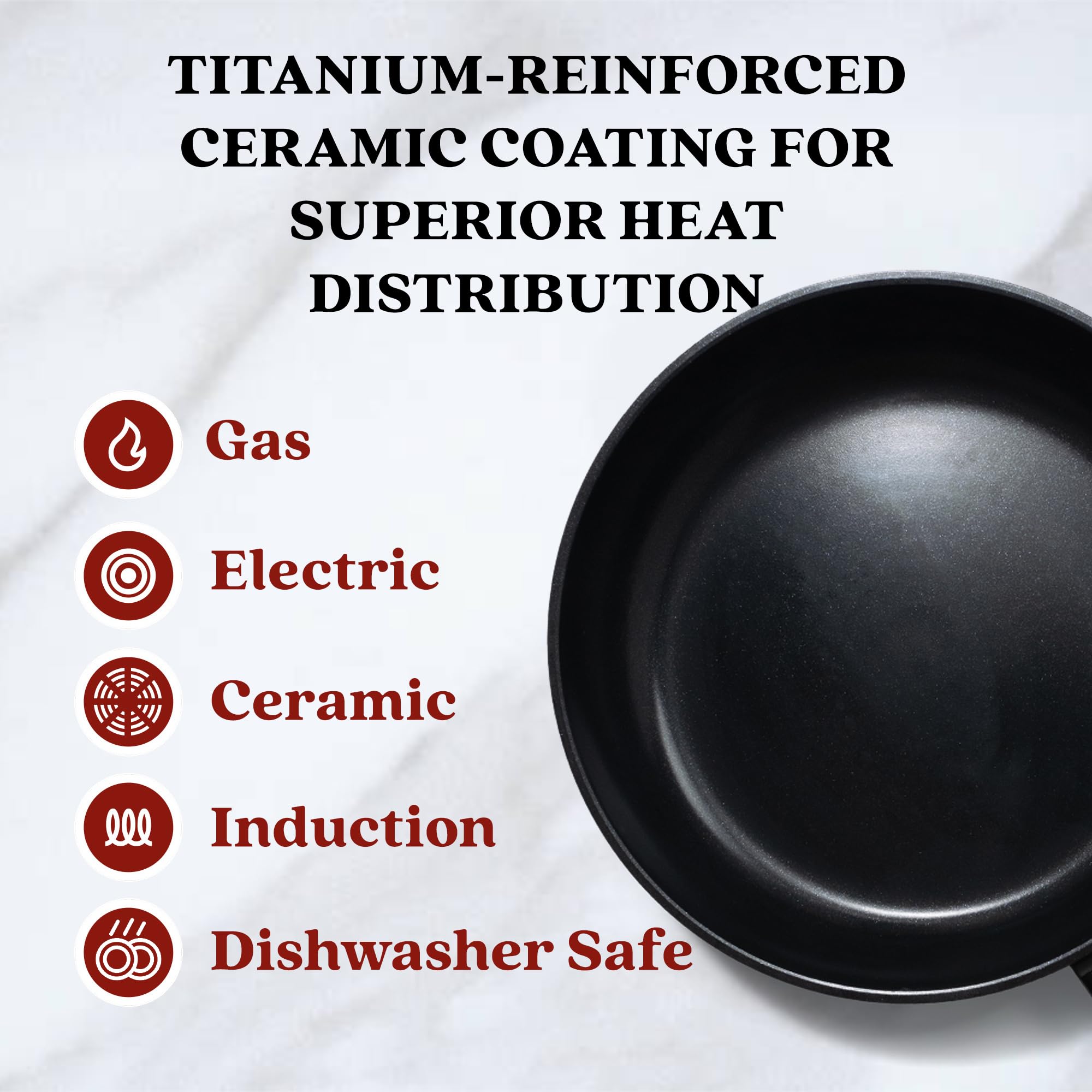 Alva Energy Ceramic Nonstick Frying Pan Set - 8