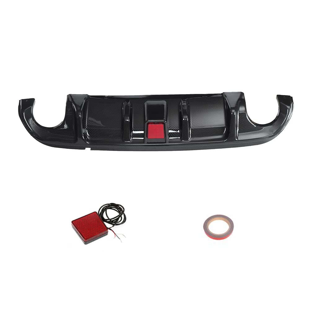 Carbon Fiber Rear Diffuser for Infiniti Q50 2014-2017 - Stylish Rear Lip Bumper Cover with LED Lights | Enhance Your Car's Aerodynamics & Sporty Look for Street Racing & Show Cars
