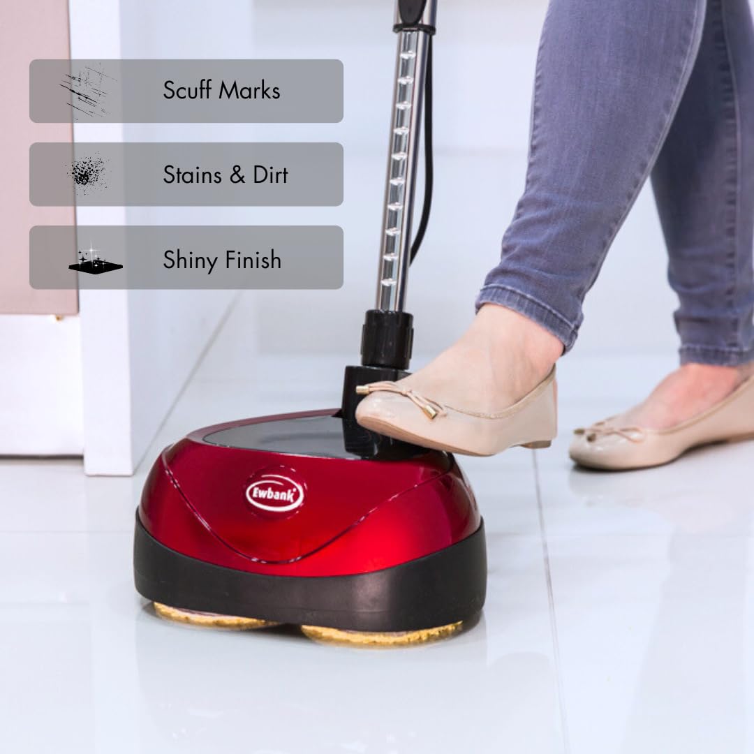 Ewbank EP170 Multi-Purpose Floor Cleaning Machine - 2200 RPM, Lightweight (8 lbs), Interchangeable Brushes & Pads - Floor Scrubber, Polisher, Washer for Hardwood, Tile & Laminate Floors - Perfect for Home, Office & Commercial Use