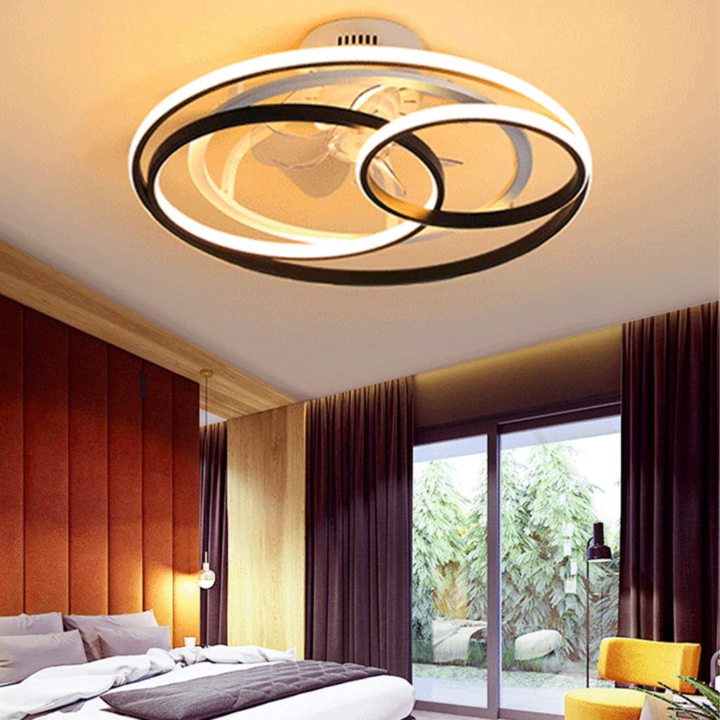 Modern LED Ceiling Fan with Dimmable Remote Control - Energy Efficient Invisible Blades, Soft Lighting for Bedroom, Living Room, Nursery & Dining Room - Perfect for Home Cooling and Ambient Lighting