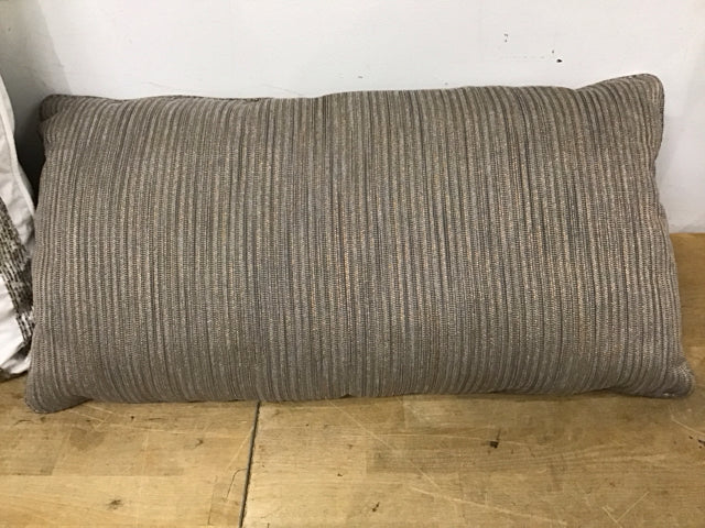 23x12 Gray Metallic Striped Decorative Throw Pillow Covers - Soft Luxury Cushion for Sofa, Bed, Living Room & Home Decor