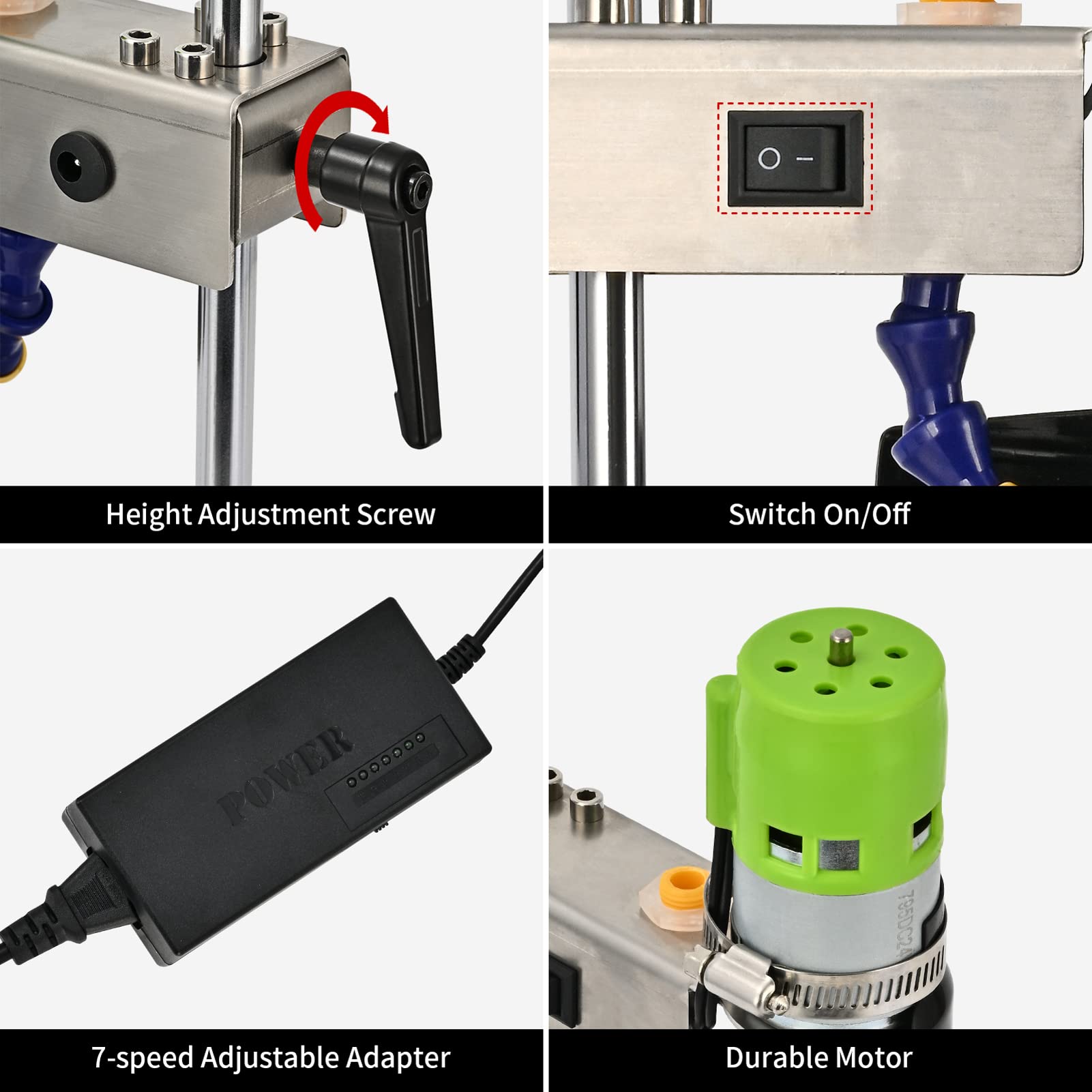 Electric Glass Bottle Cutter 150W 6000RPM - DIY Bottle Cutting Machine with 8 Emery Abrasive Blades for Round/Square/Irregular Glass or Ceramic Bottles - Perfect for Crafting, Home Decor, Wine Bottle Recycling & DIY Projects